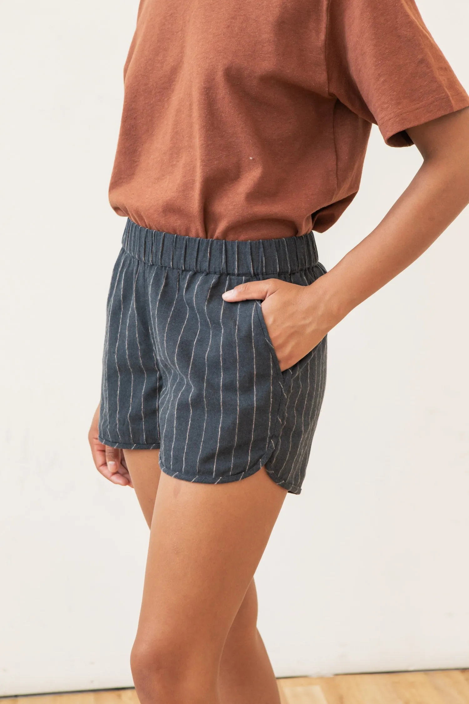 Luca Track Short / Charcoal Stripe sold by Bridge & Burn product image thumbnail 5