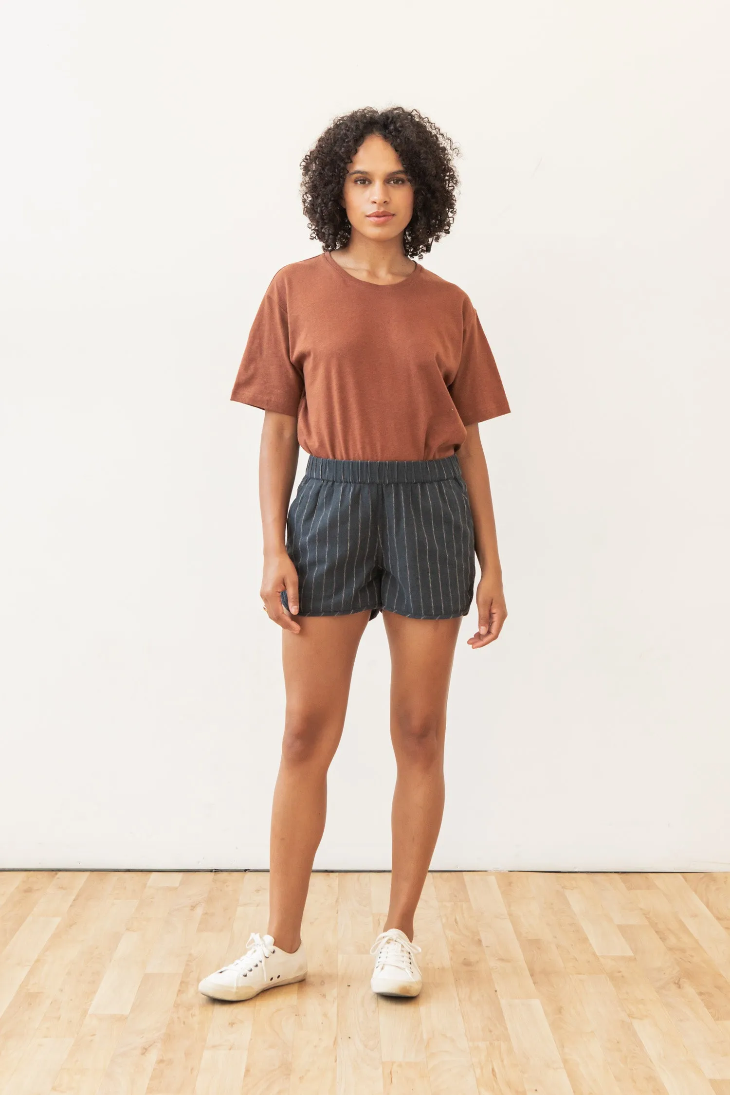 Luca Track Short / Charcoal Stripe sold by Bridge & Burn product image thumbnail 2