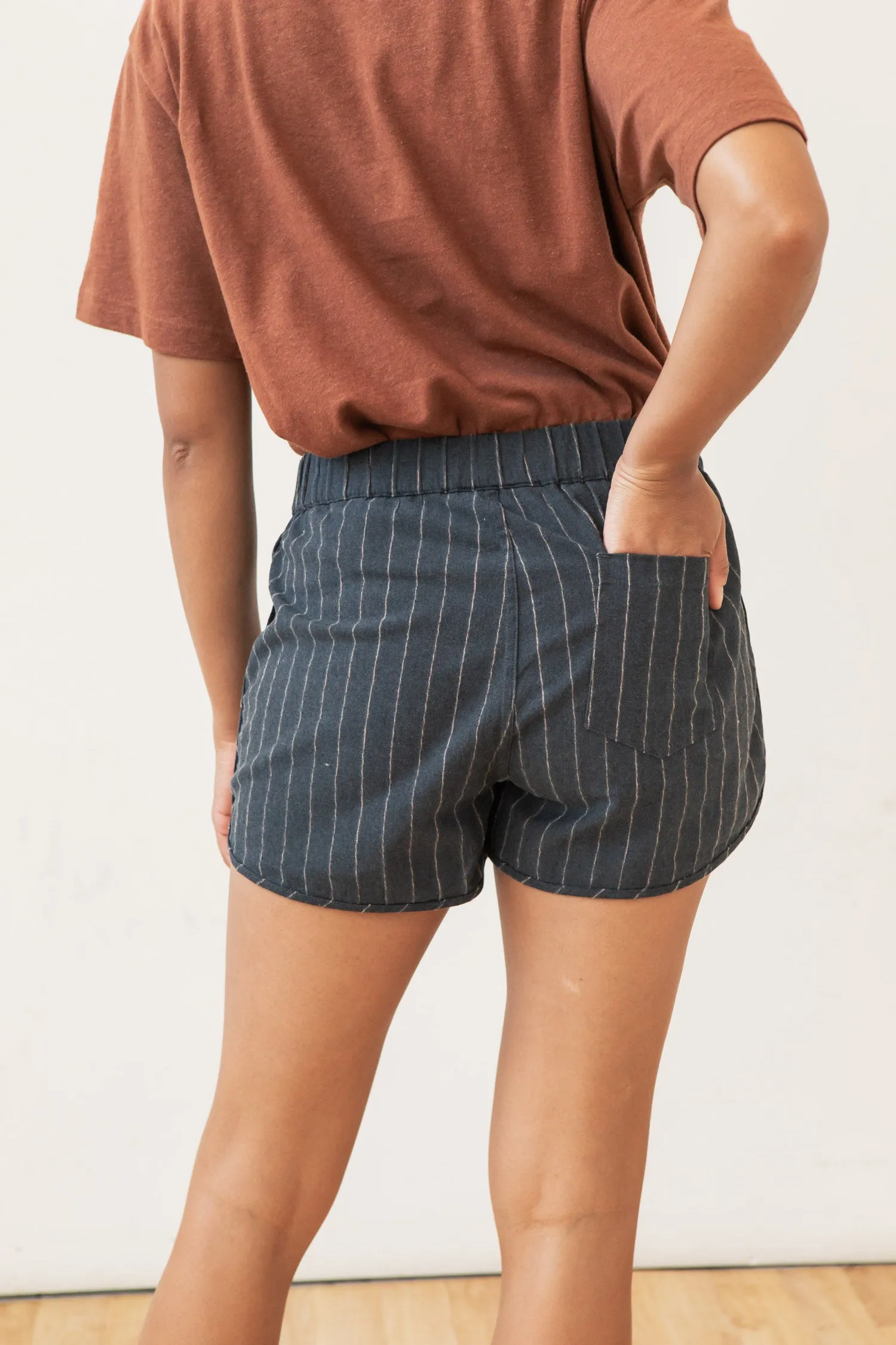 Luca Track Short / Charcoal Stripe sold by Bridge & Burn product image thumbnail 4