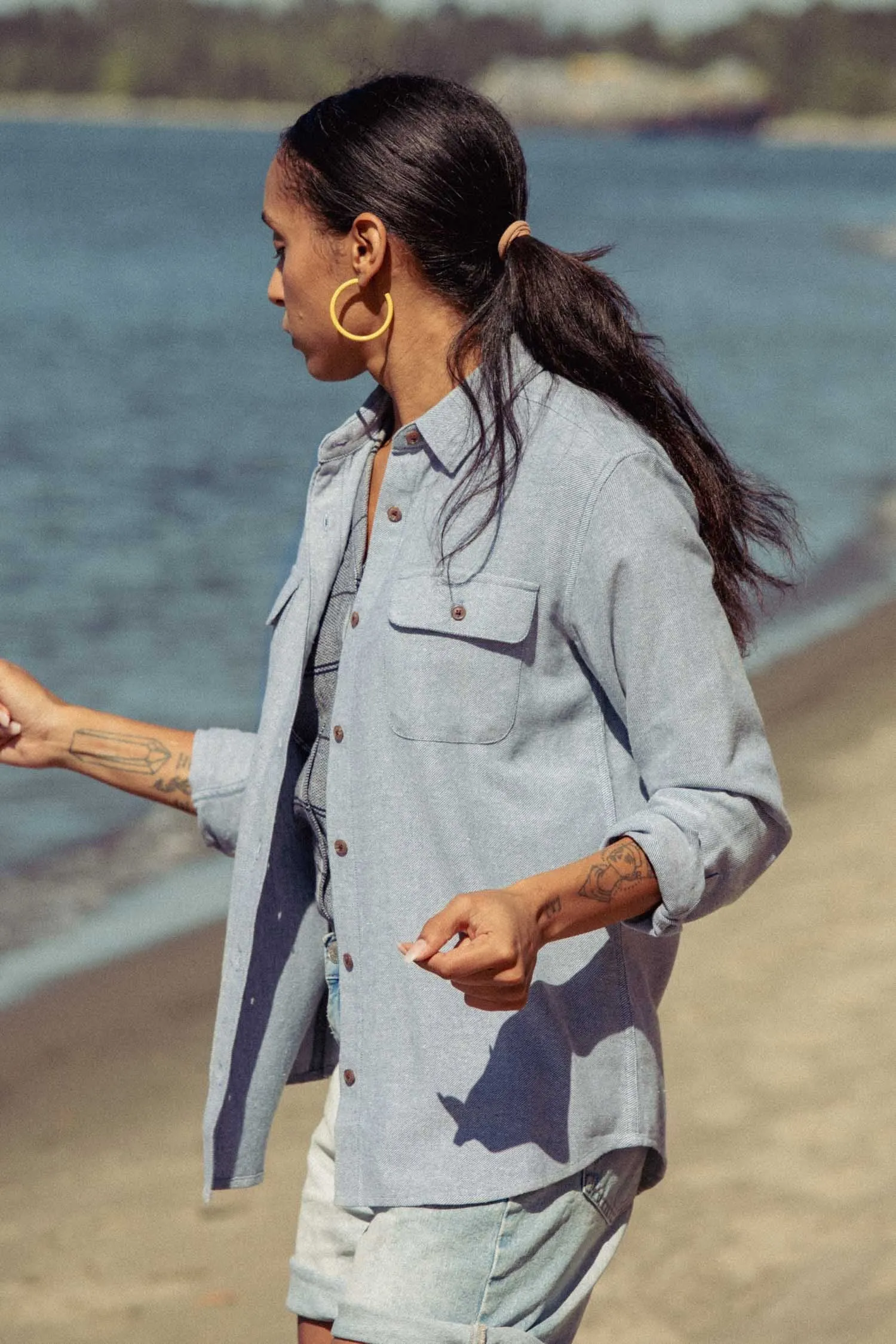 Lenon Shirt / Denim Twill sold by Bridge & Burn product image thumbnail 3