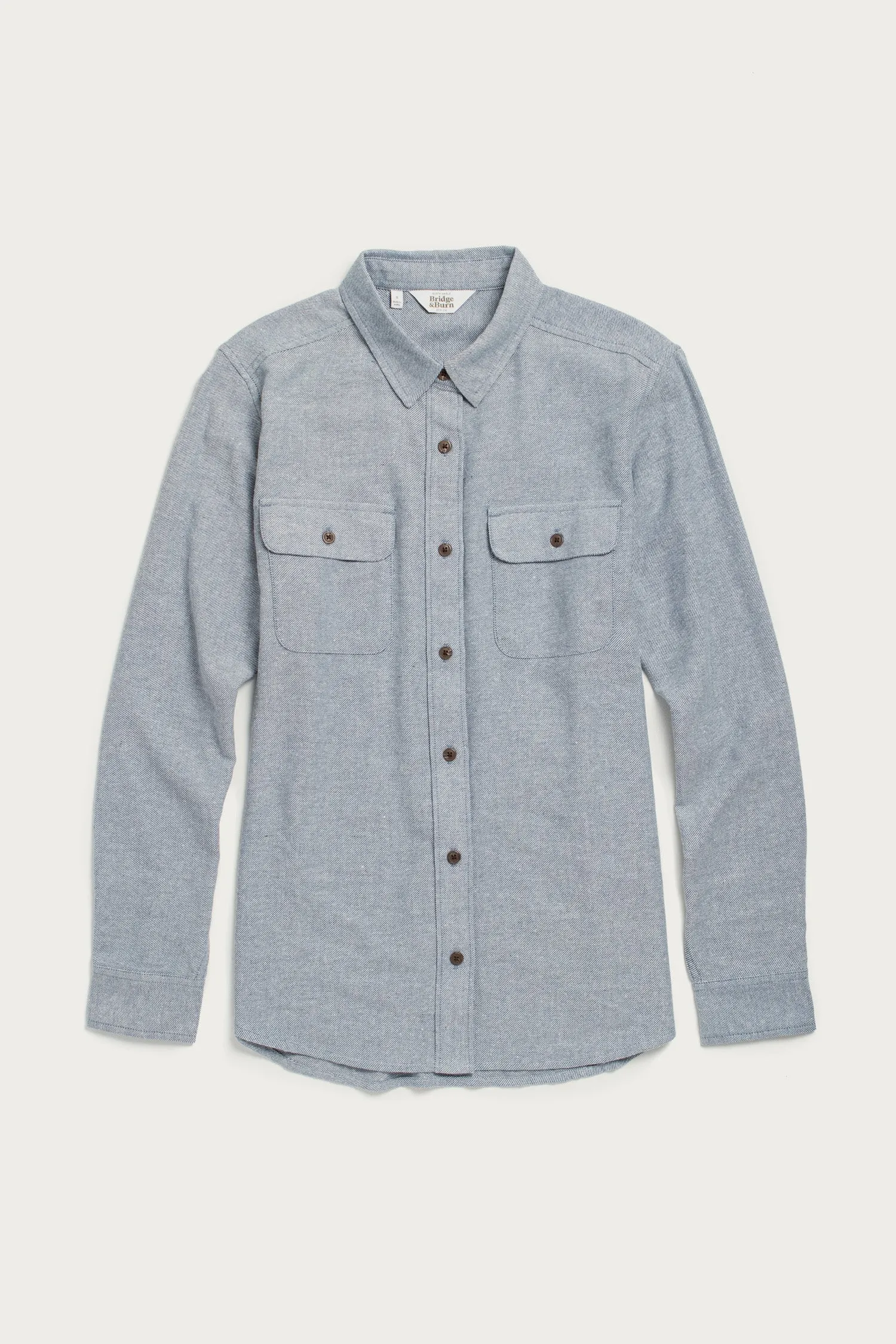 Lenon Shirt / Denim Twill sold by Bridge & Burn
