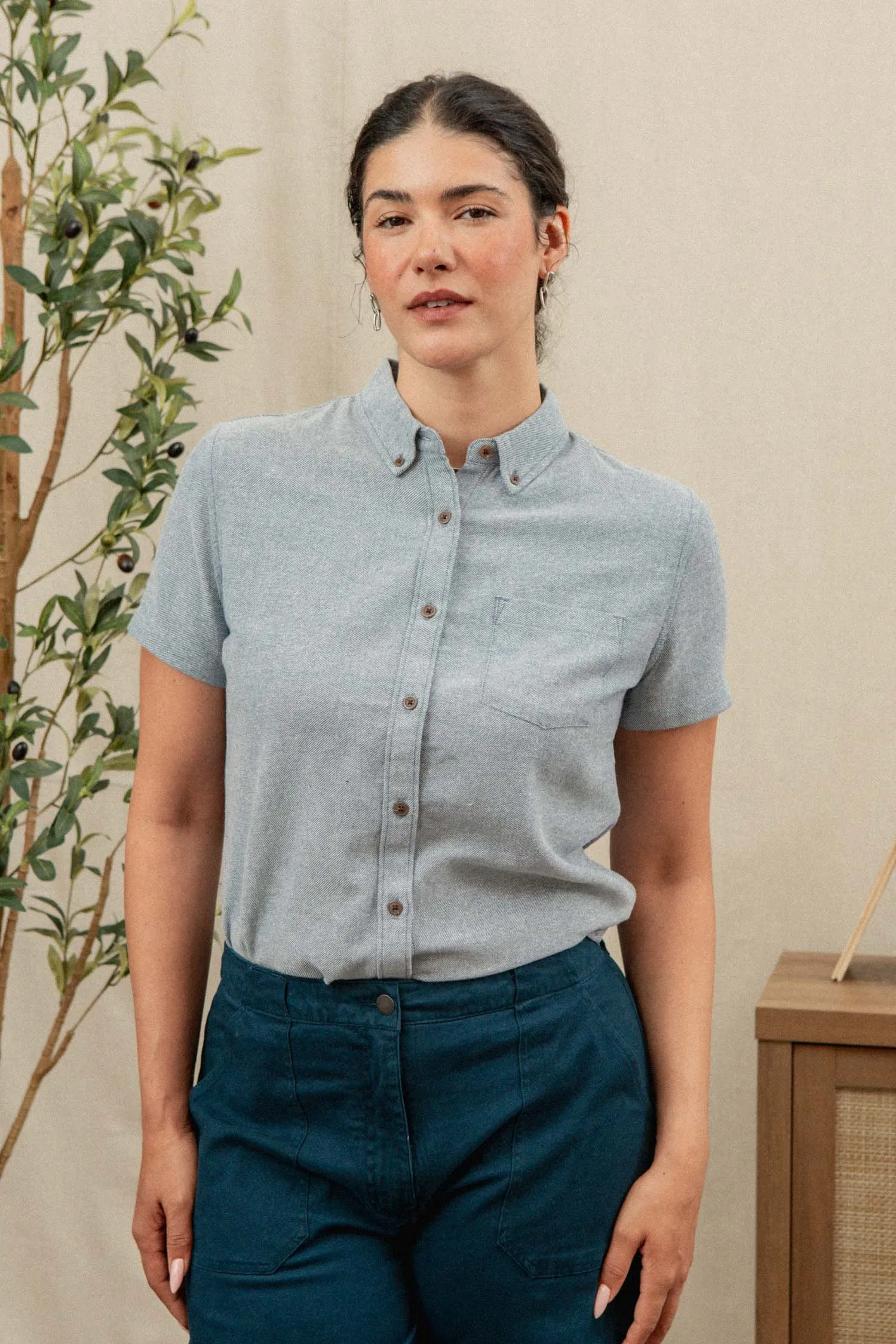 Juniper Shirt / Denim Twill sold by Bridge & Burn product image thumbnail 2