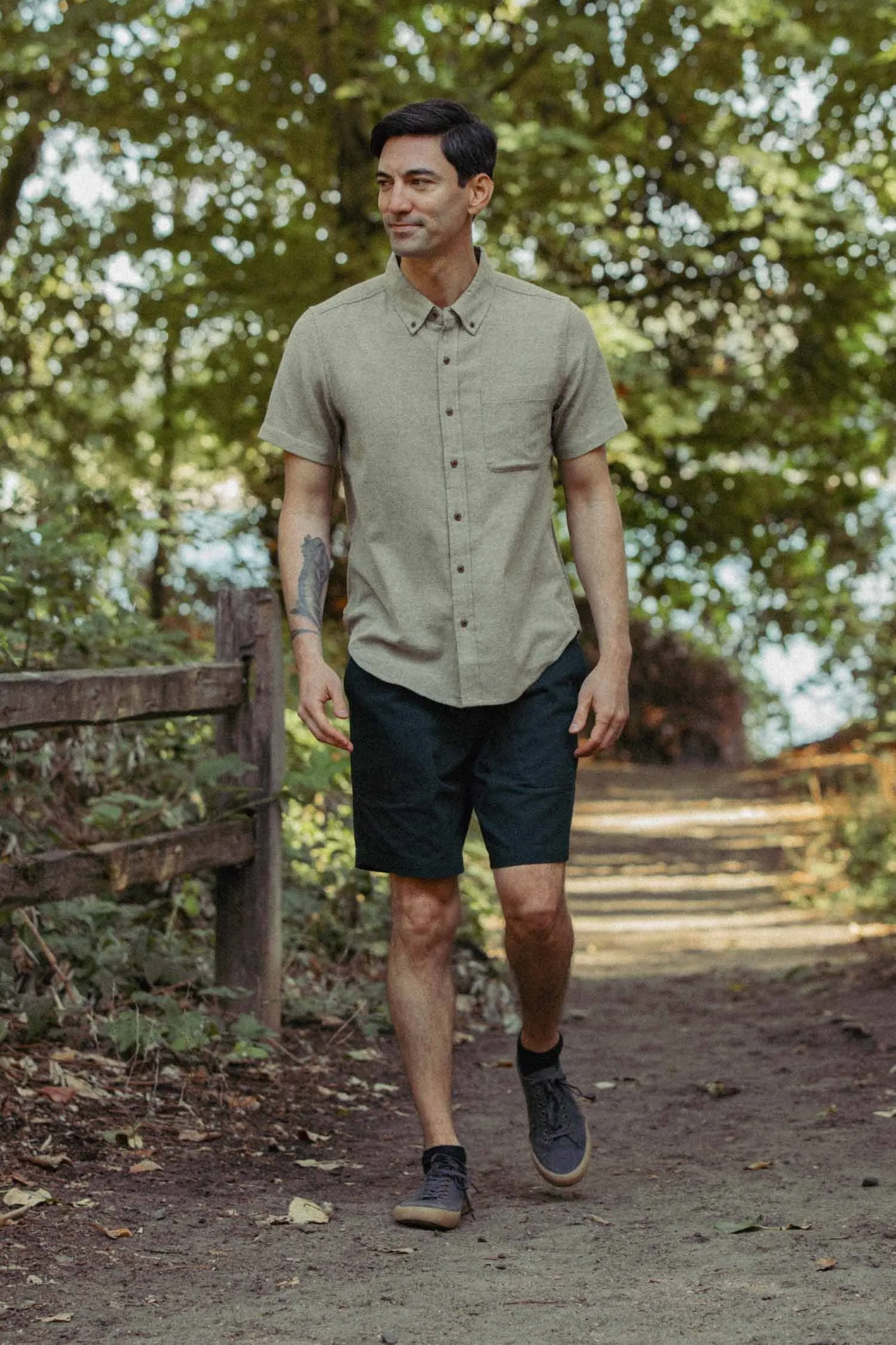 Bryce Shirt / Olive Twill sold by Bridge & Burn product image thumbnail 3