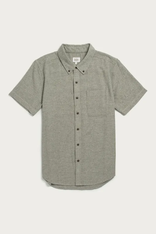 Bryce Shirt / Olive Twill made by Bridge & Burn