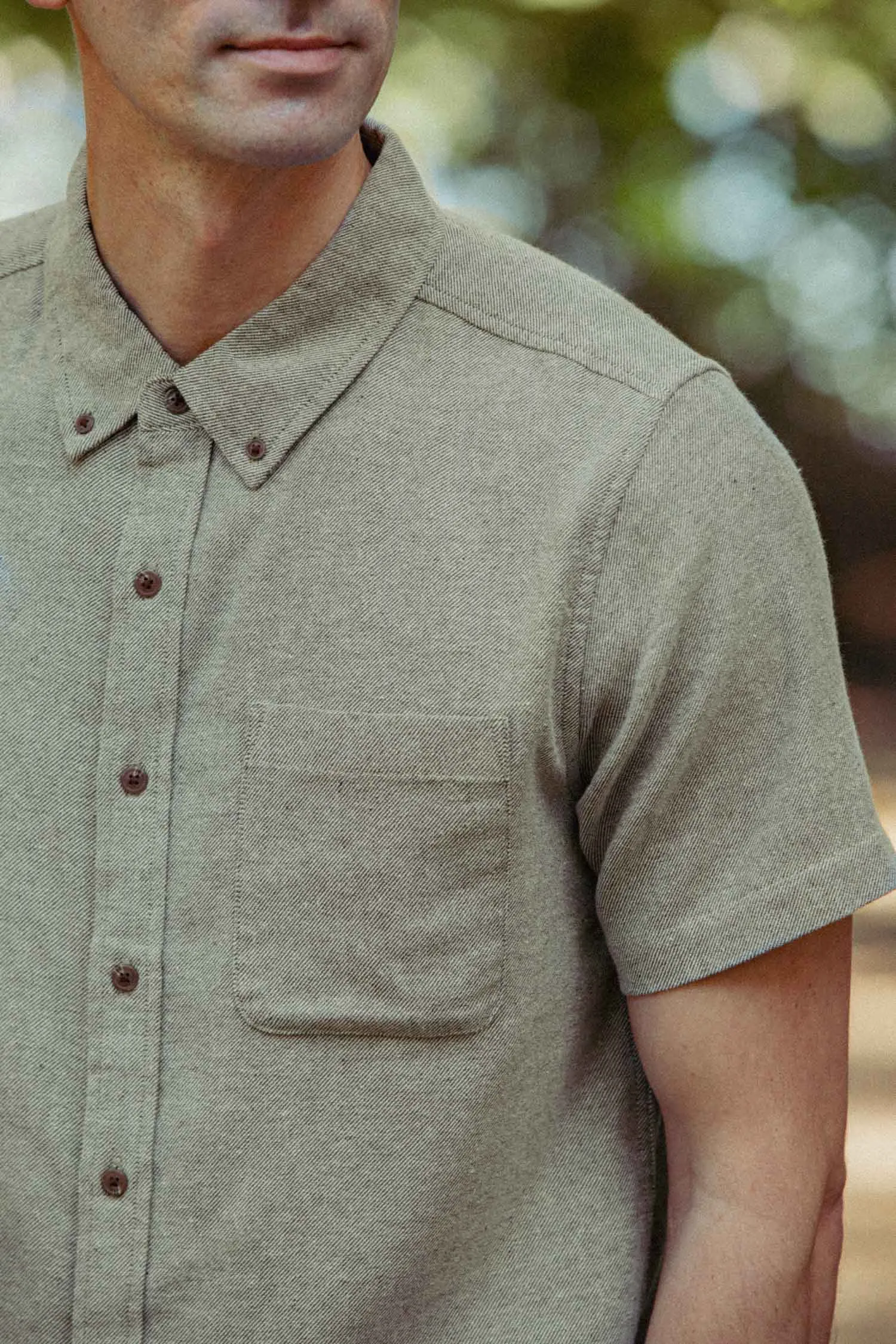 Bryce Shirt / Olive Twill sold by Bridge & Burn product image thumbnail 5