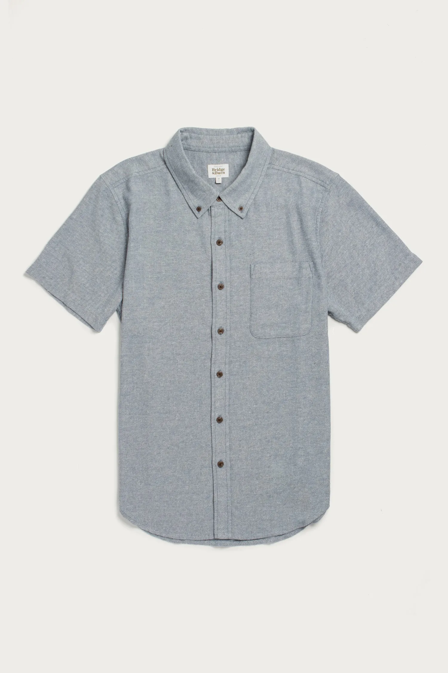 Bryce Shirt / Denim Twill sold by Bridge & Burn