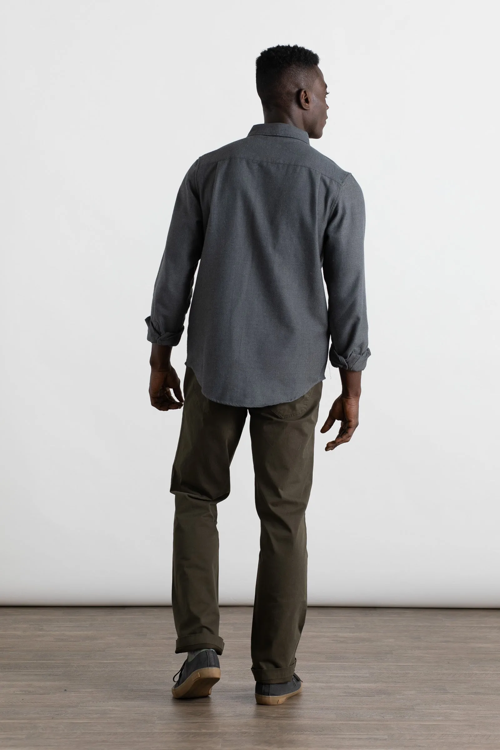 Bedford Shirt / Charcoal Herringbone sold by Bridge & Burn product image thumbnail 5
