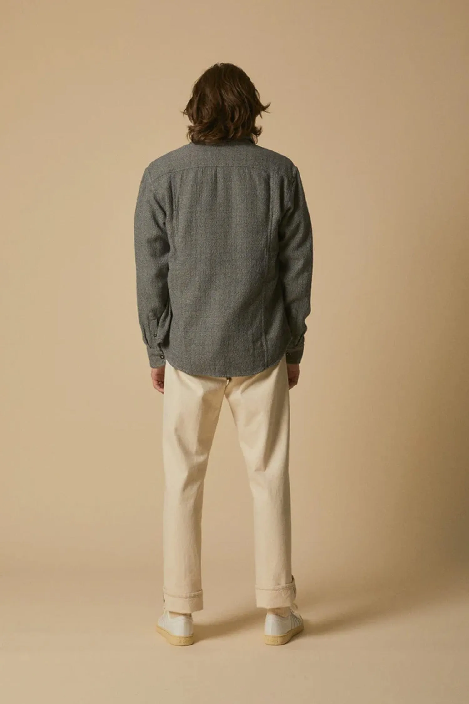 Corridor Pearl Boucle Shirt / Navy sold by Bridge & Burn product image thumbnail 3
