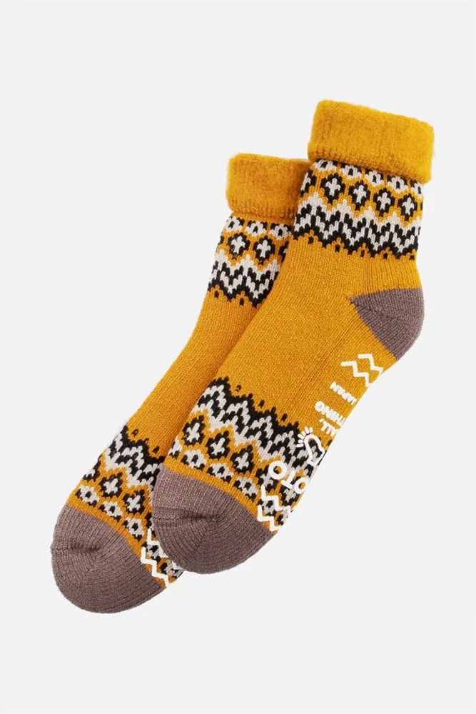 RoToTo Comfy Room Socks / Nordic Yellow sold by Bridge & Burn