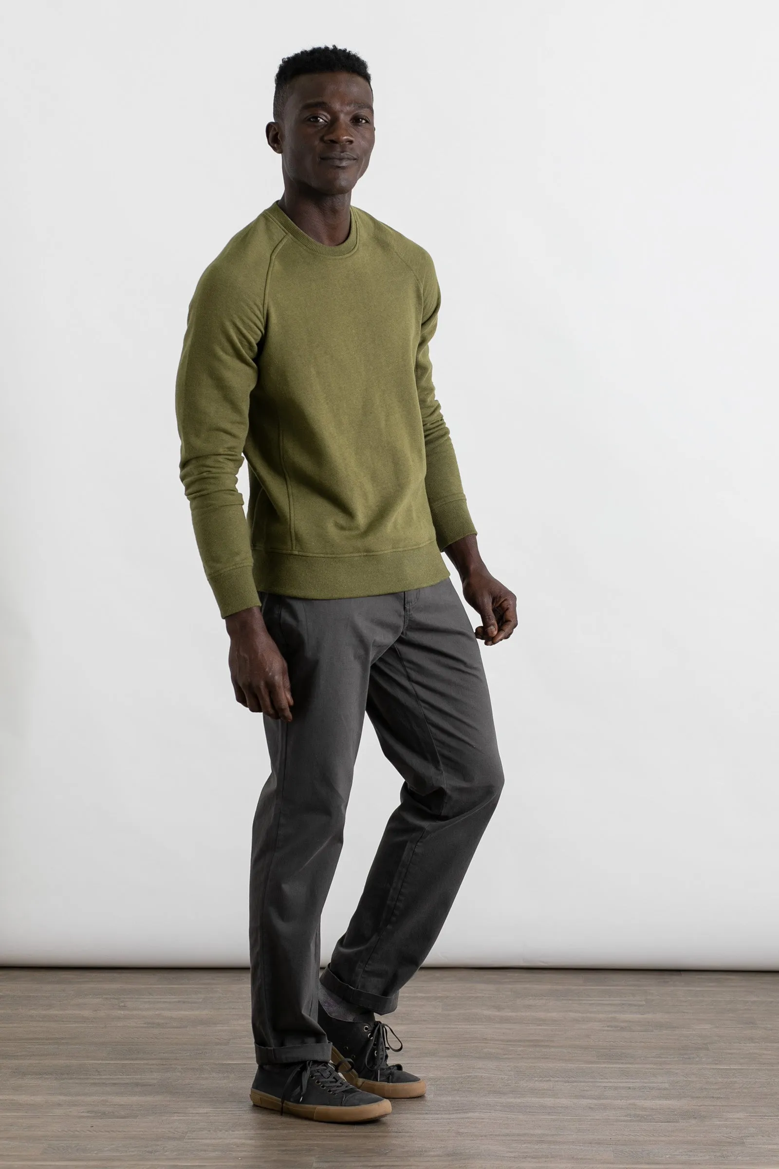 Fremont Crew Sweatshirt / Olive sold by Bridge & Burn product image thumbnail 4