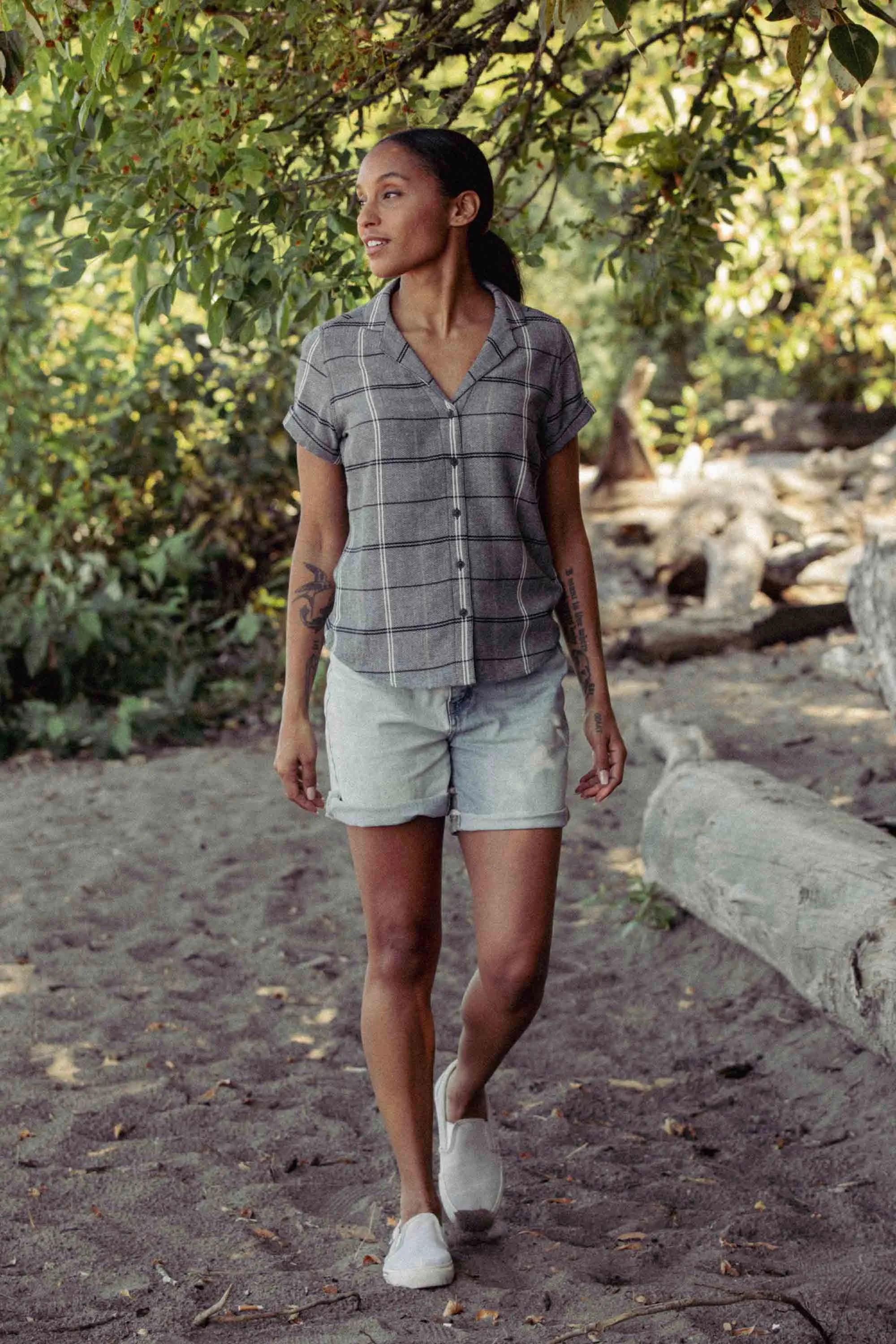 Innes Shirt / Overcast Grid sold by Bridge & Burn product image thumbnail 4