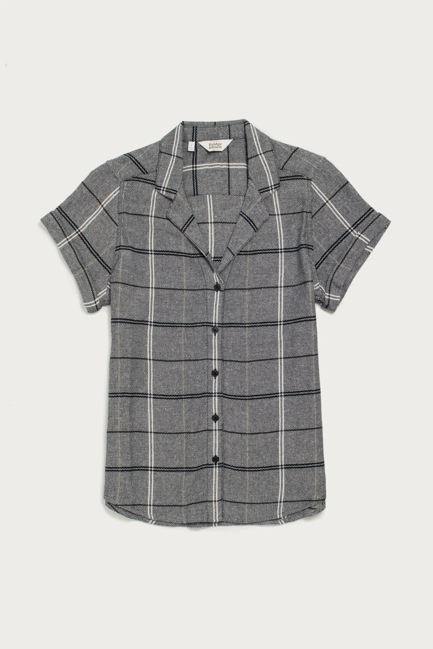 Innes Shirt / Overcast Grid sold by Bridge & Burn