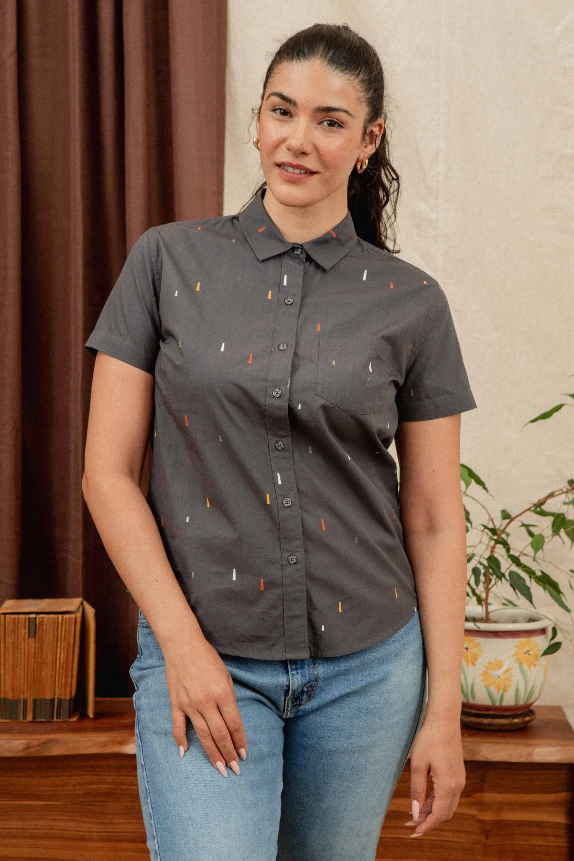 Lana Shirt / Midnight Rain sold by Bridge & Burn product image thumbnail 2