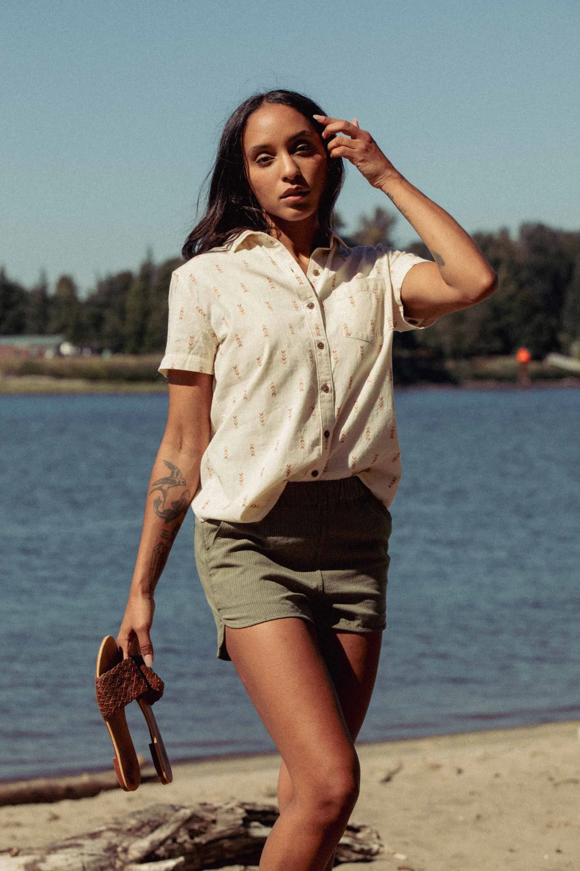 Lana Shirt / Dune Chevron sold by Bridge & Burn product image thumbnail 3