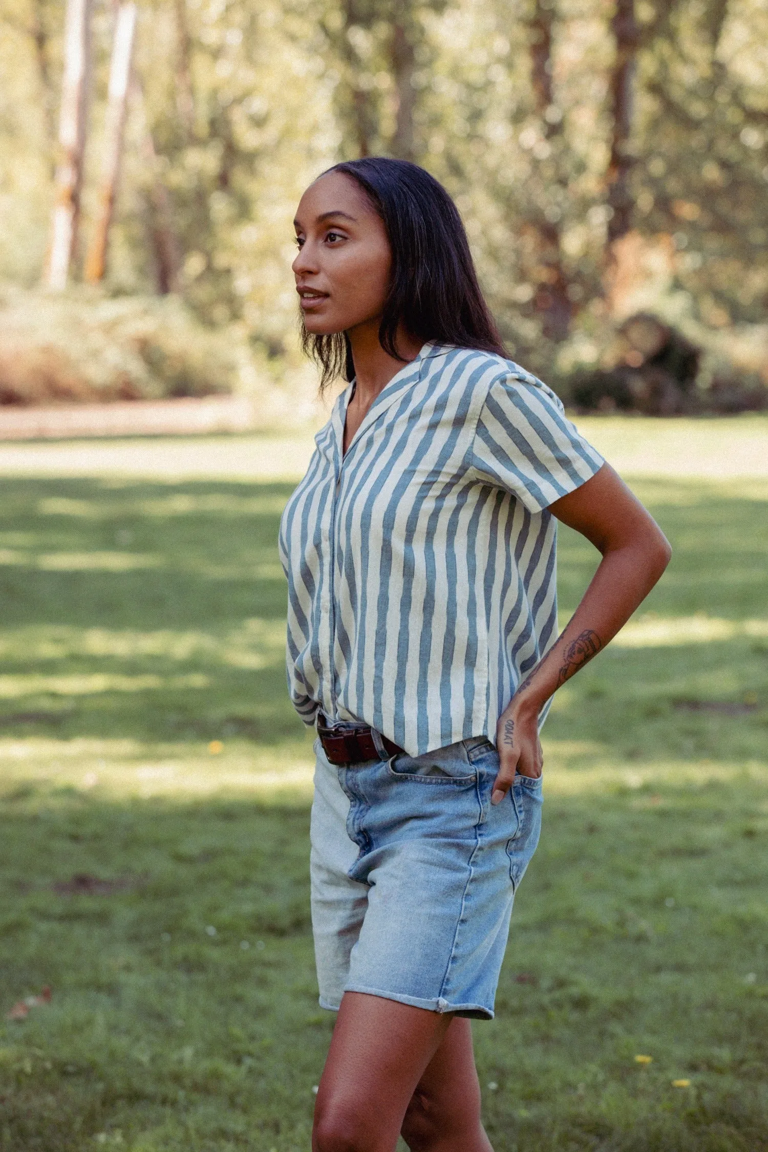 Wren Shirt / Beach Stripe sold by Bridge & Burn product image thumbnail 3