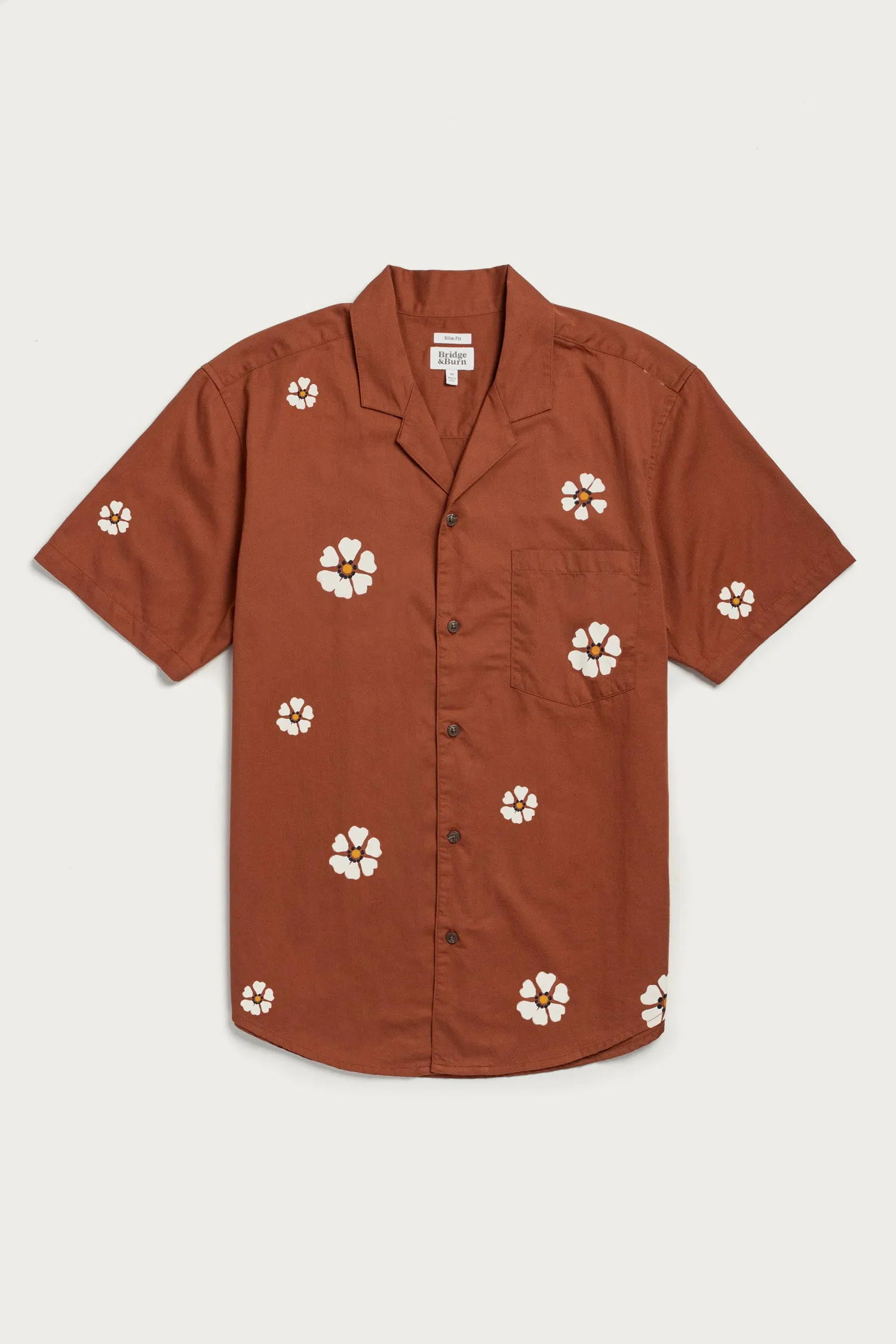 Collins Slim Shirt / Redstone Bloom sold by Bridge & Burn
