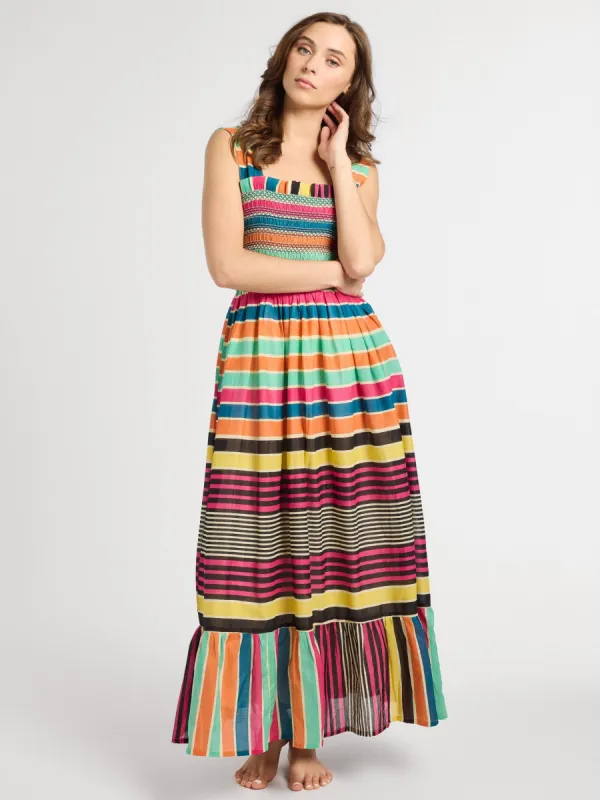 Garden Dress in Ibiza Stripe sold by MILLE
