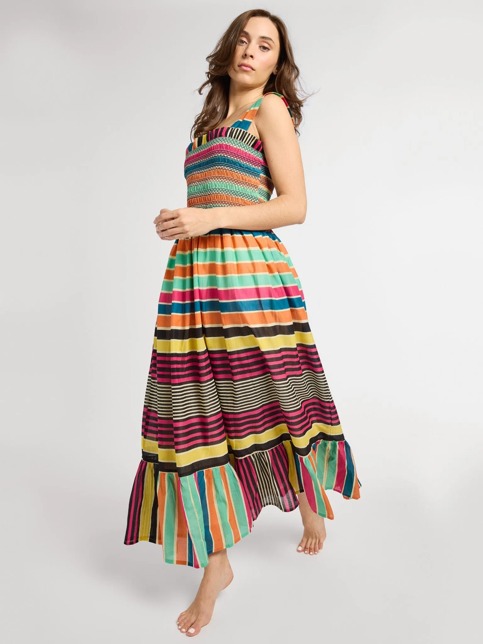 Garden Dress in Ibiza Stripe sold by MILLE product image thumbnail 2