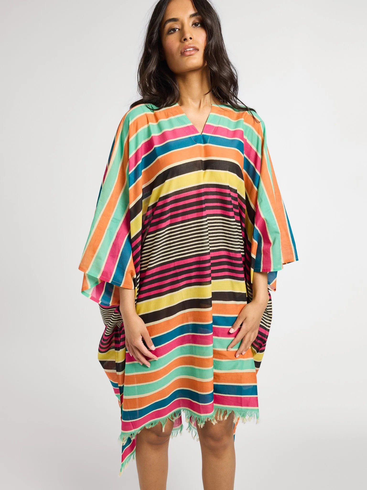 Georgia Caftan in Ibiza Stripe sold by MILLE product image thumbnail 4