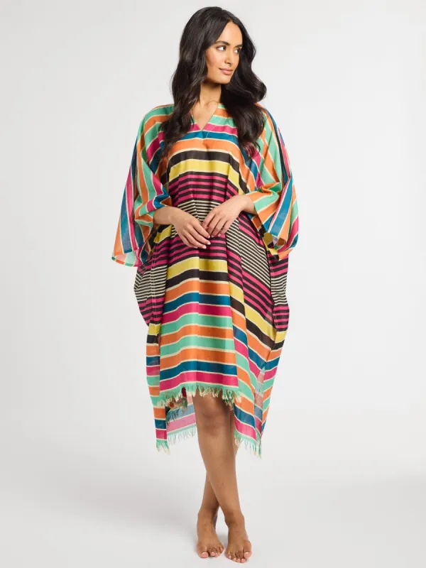 Georgia Caftan in Ibiza Stripe made by MILLE