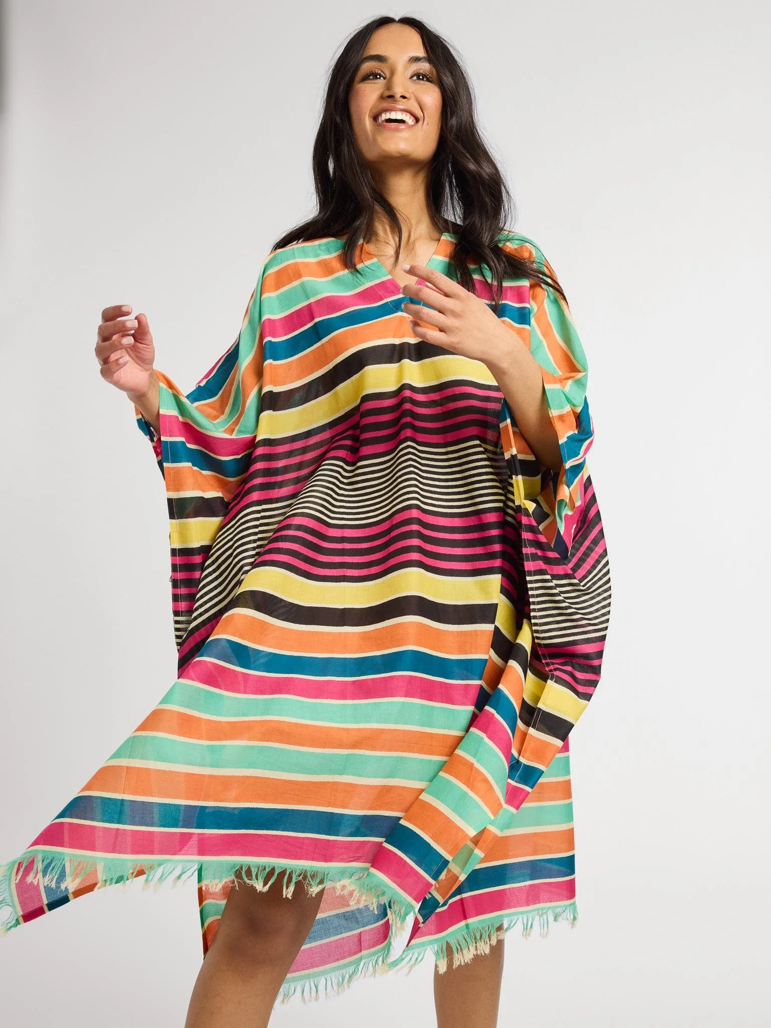 Georgia Caftan in Ibiza Stripe sold by MILLE product image thumbnail 3