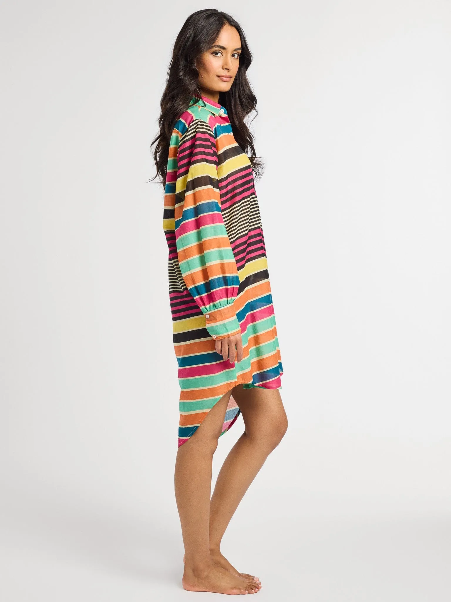 Holly Mini Dress in Ibiza Stripe sold by MILLE product image thumbnail 4
