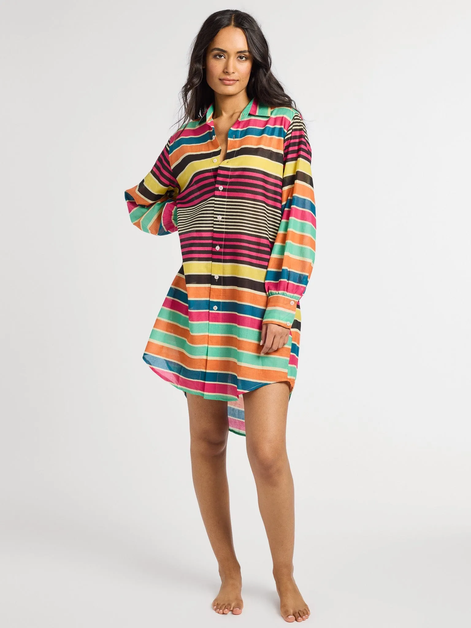 Holly Mini Dress in Ibiza Stripe sold by MILLE product image thumbnail 2