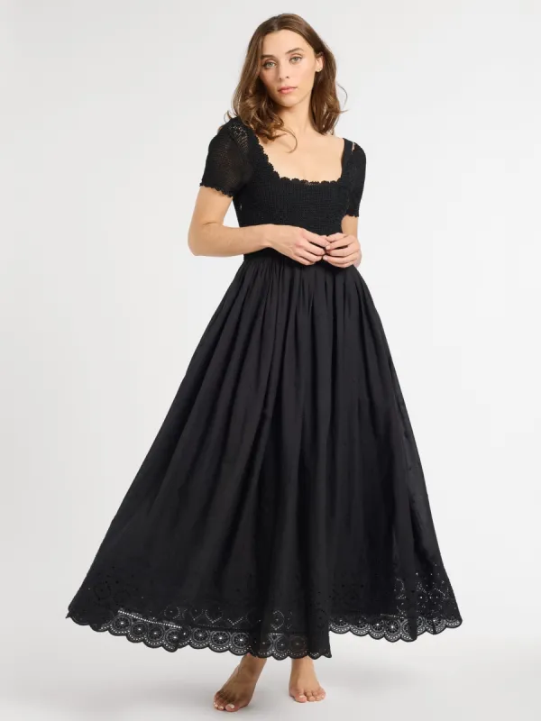 Carla Crochet Dress in Black sold by MILLE