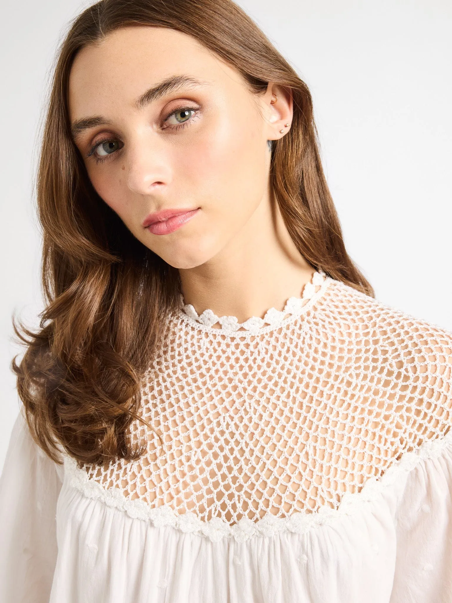 Mirella Crochet Dress in White sold by MILLE product image thumbnail 5