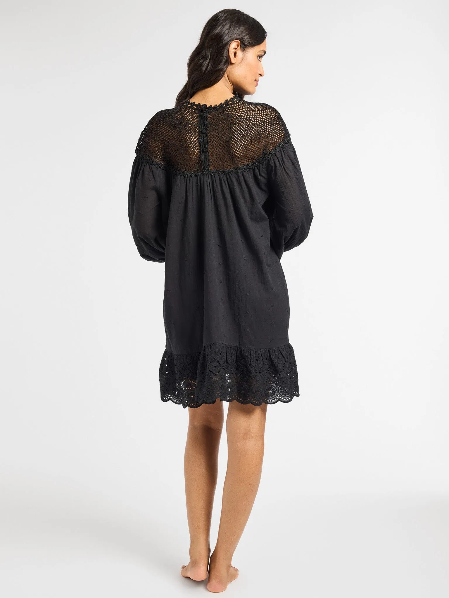 Mirella Crochet Dress in Black sold by MILLE product image thumbnail 5