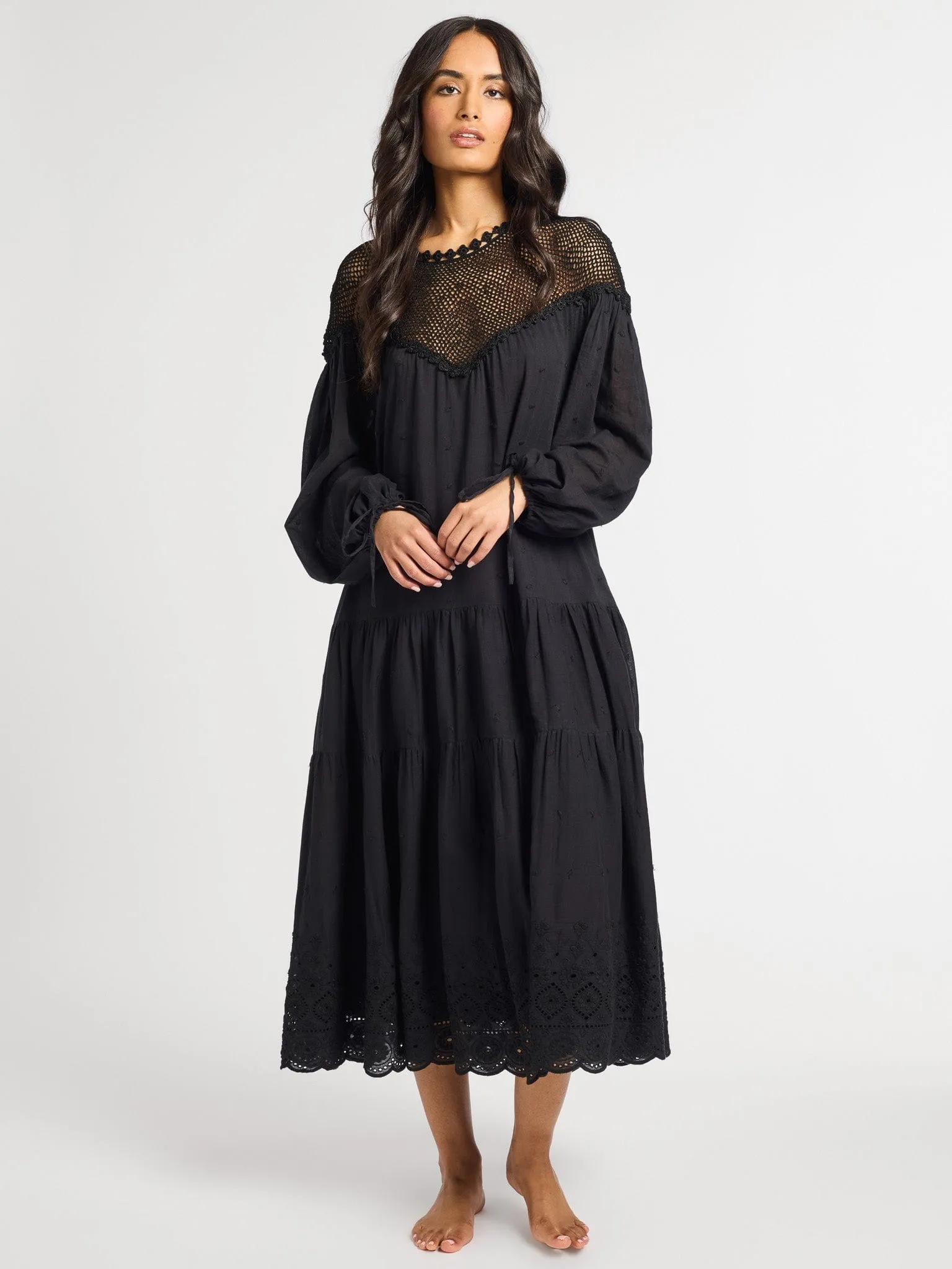 Vega Crochet Dress in Black sold by MILLE product image thumbnail 2