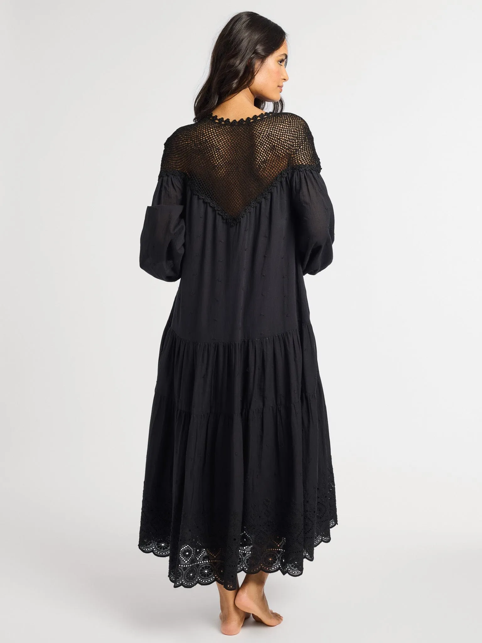 Vega Crochet Dress in Black sold by MILLE product image thumbnail 5