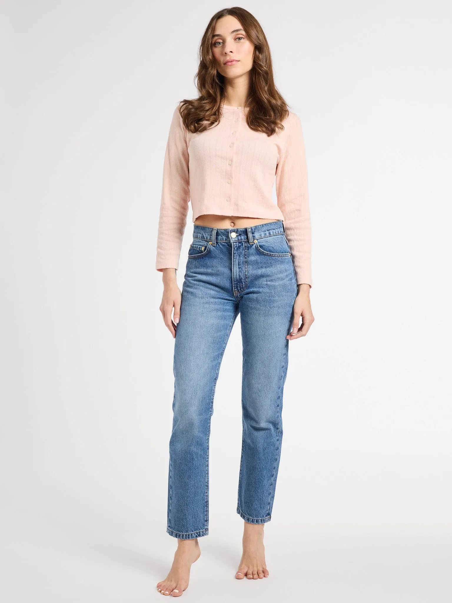 Bibi Pointelle Cardigan in Spanish Villa sold by MILLE product image thumbnail 4