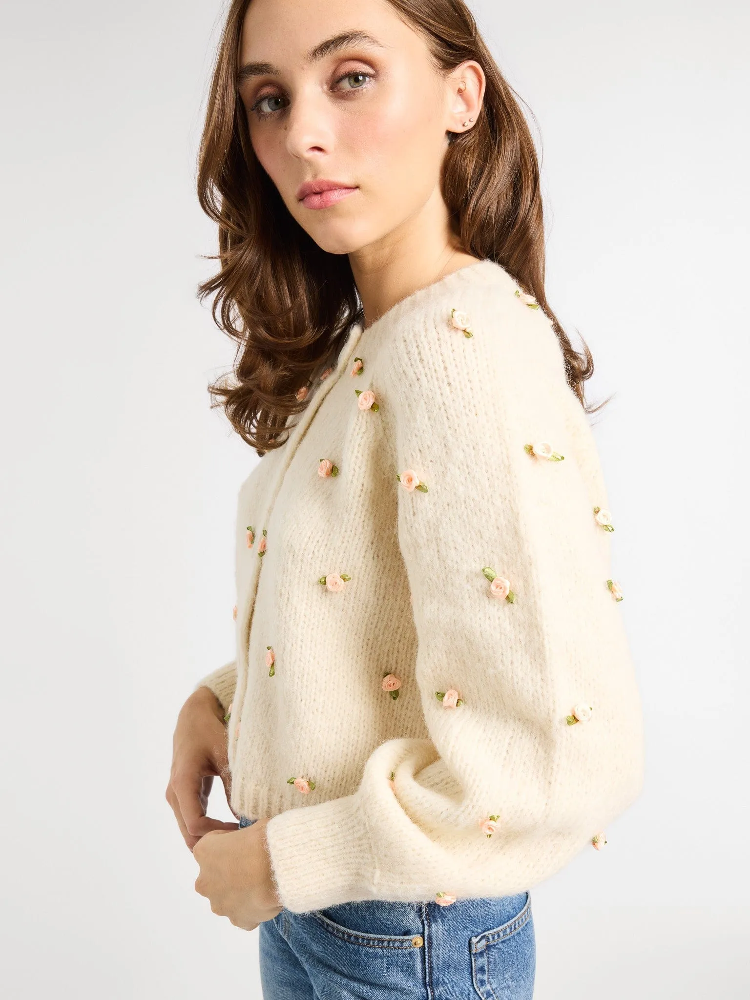 Priscilla Cardigan in Rosette sold by MILLE product image thumbnail 5