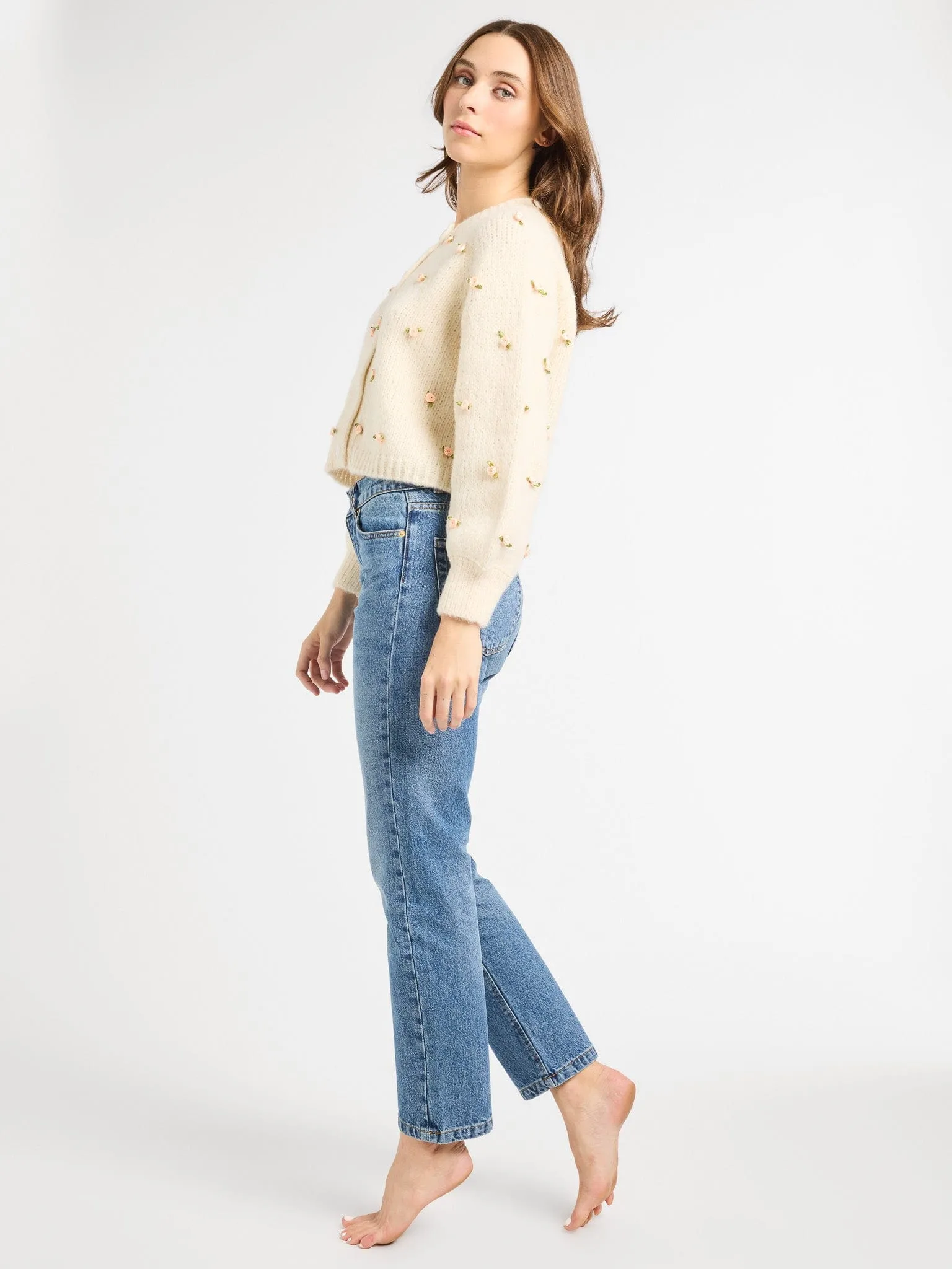 Priscilla Cardigan in Rosette sold by MILLE product image thumbnail 4