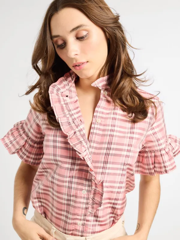Vanessa Top in Sugarplum Taffeta sold by MILLE