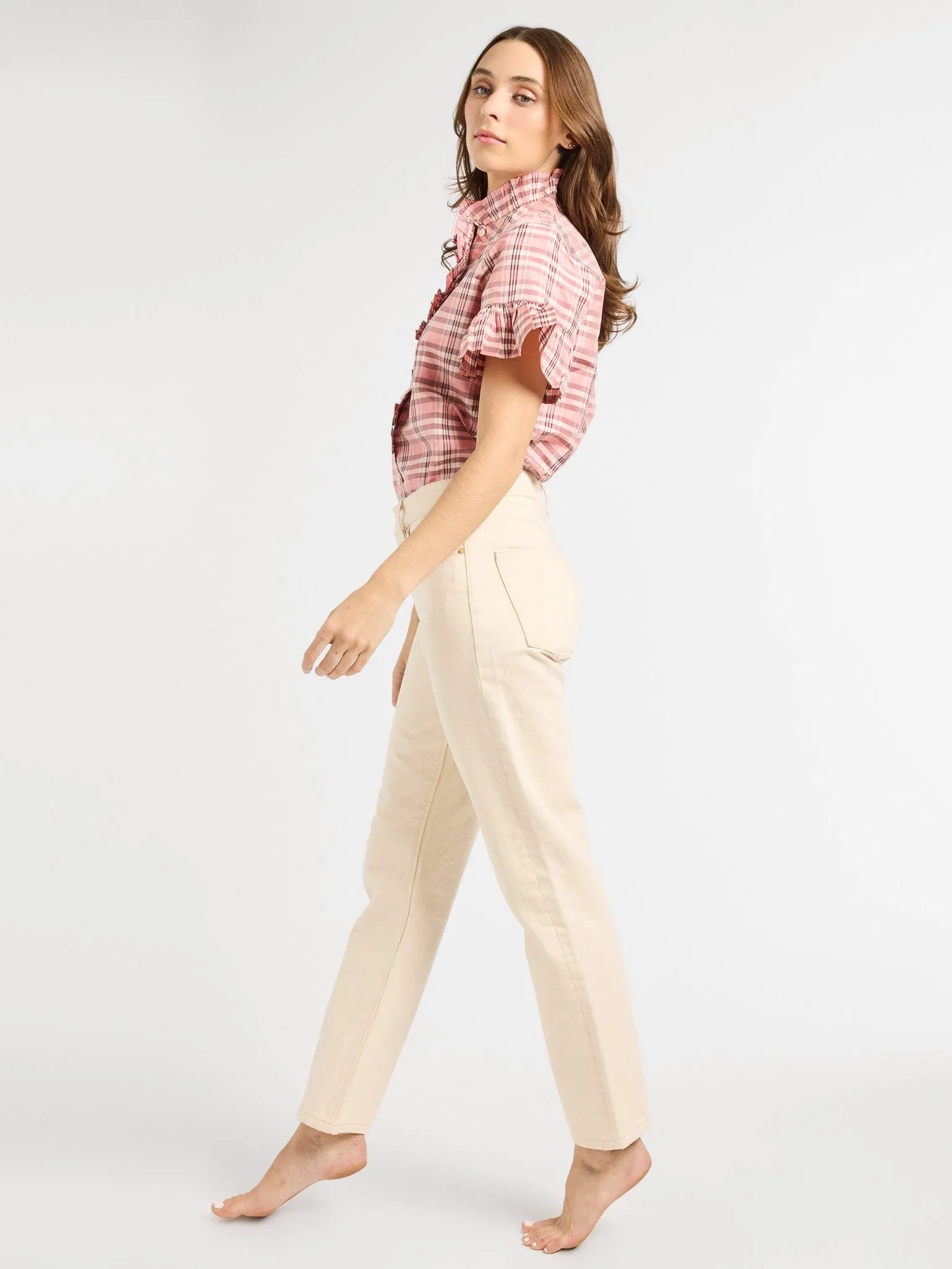 Vanessa Top in Sugarplum Taffeta sold by MILLE product image thumbnail 5