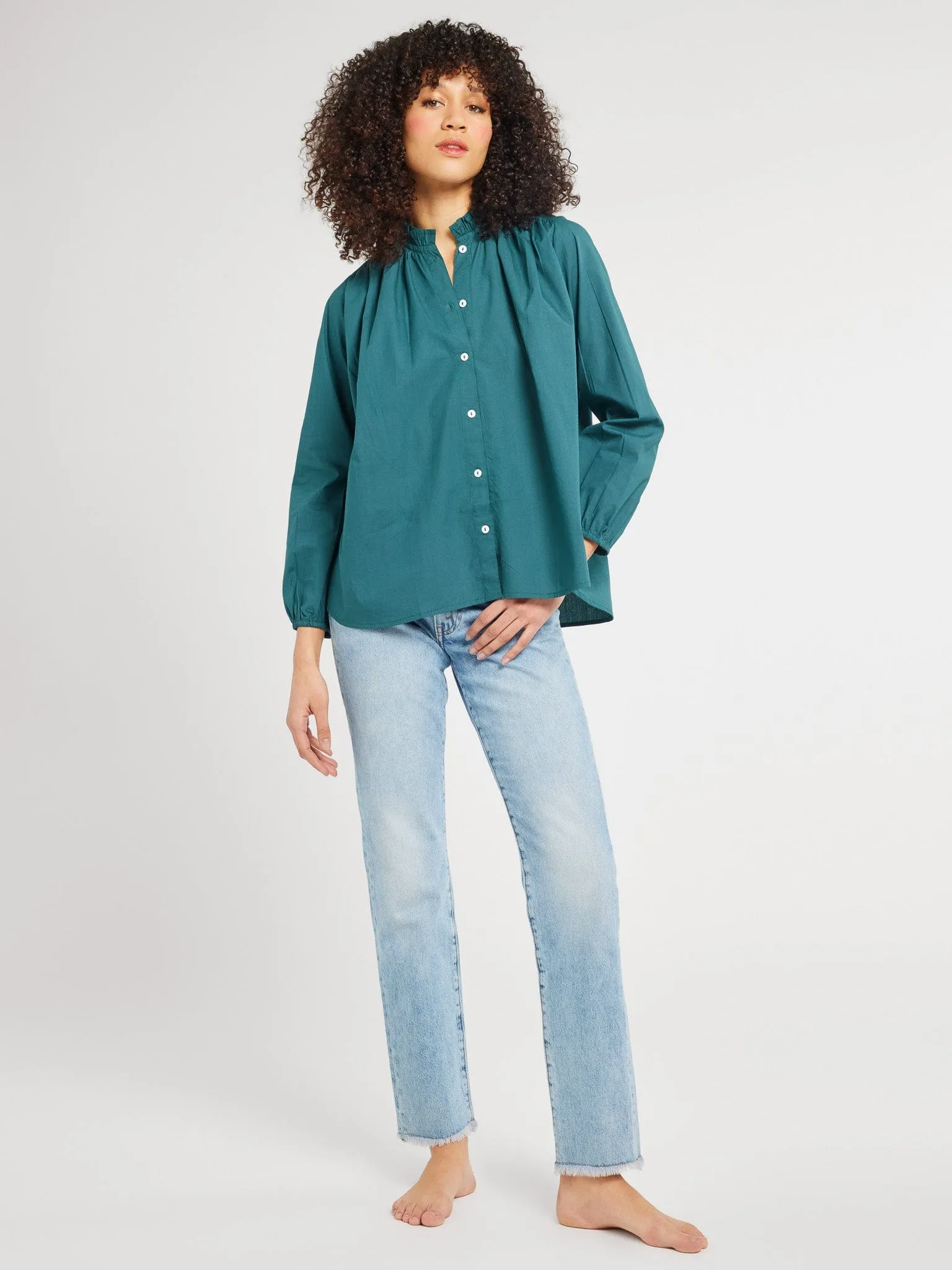 Francesca Top in Emerald sold by MILLE product image thumbnail 3