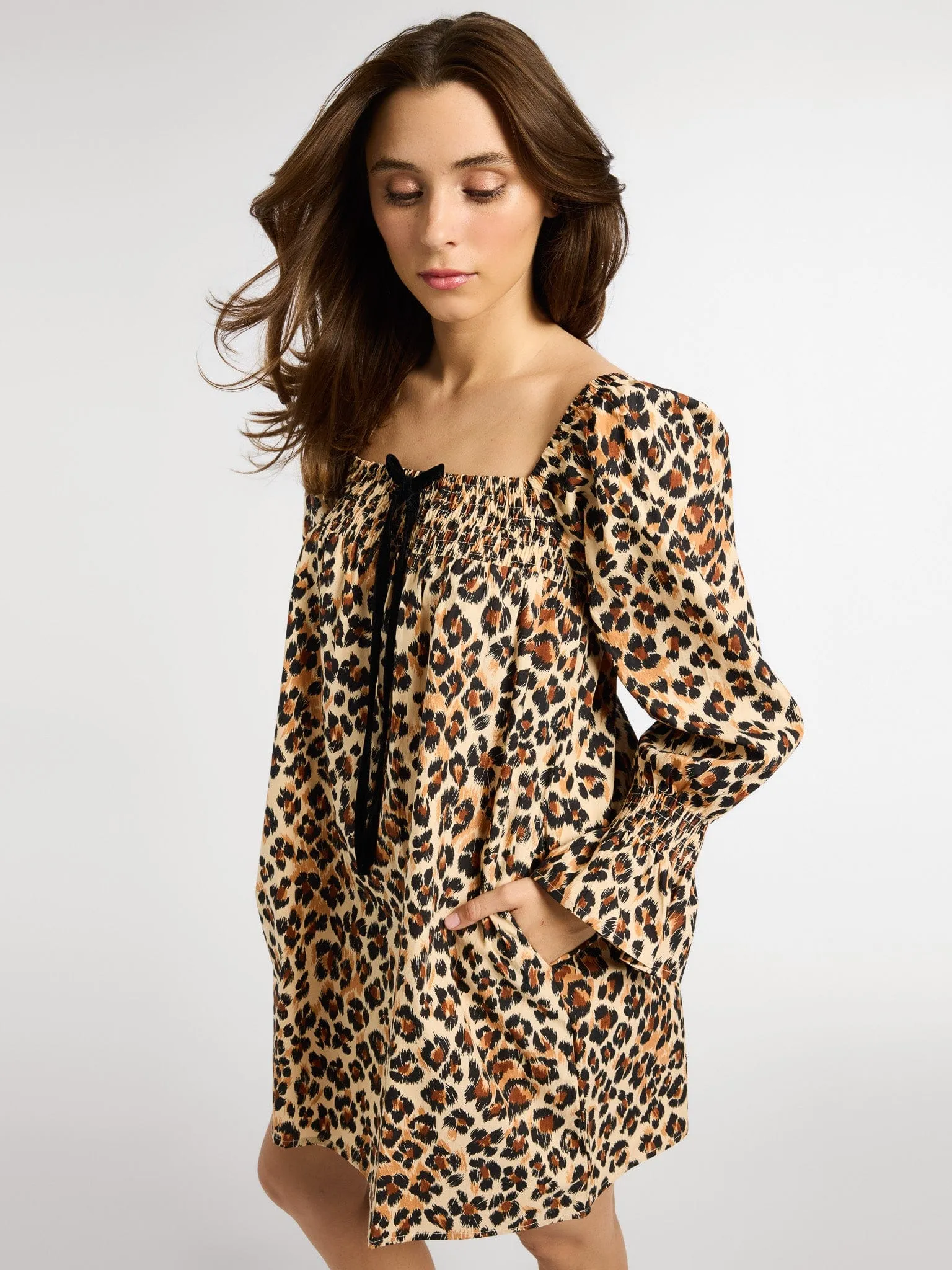 Gabriette Dress in Cheetah sold by MILLE product image thumbnail 2