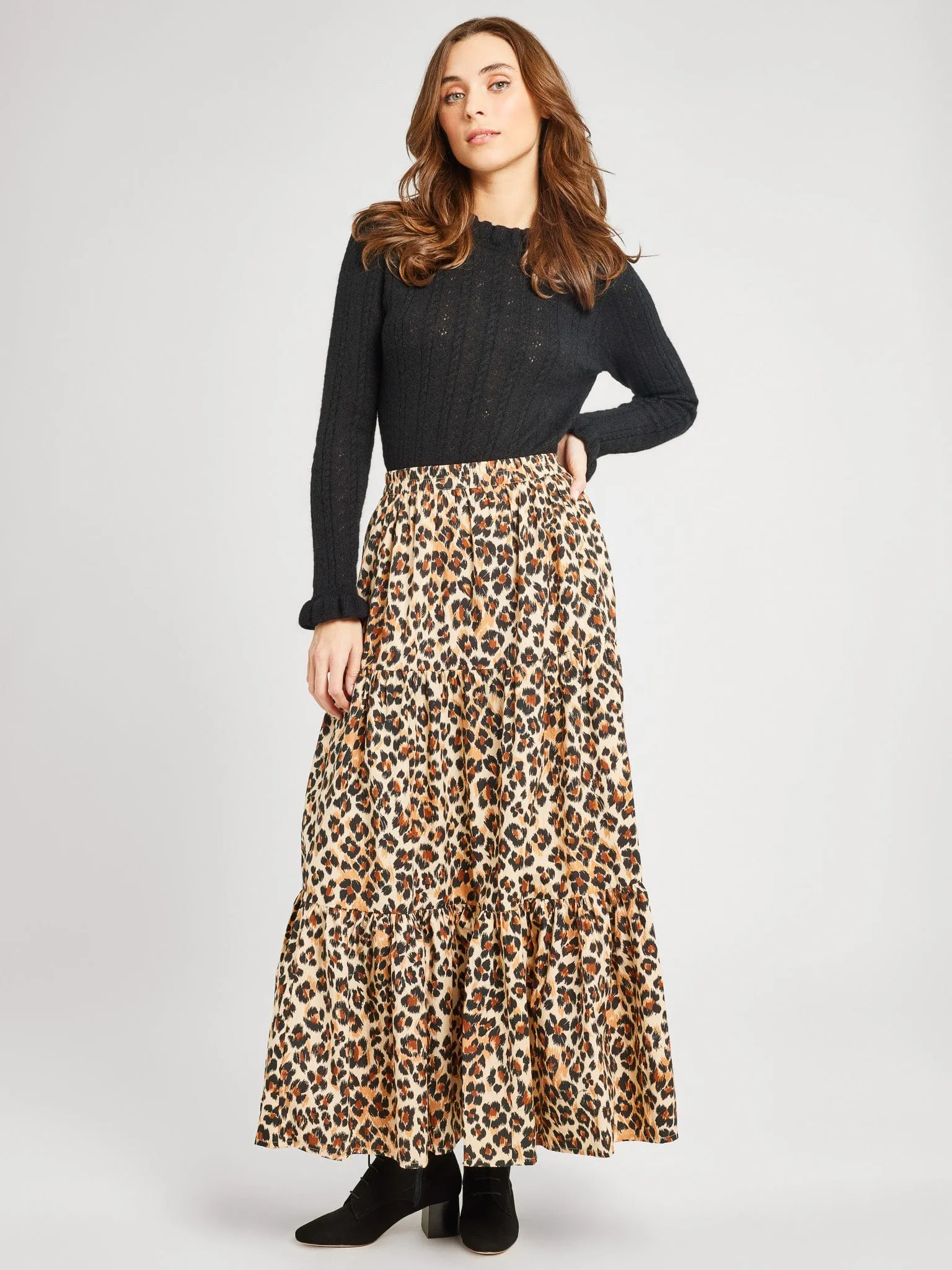 Paola Skirt in Cheetah sold by MILLE product image thumbnail 2