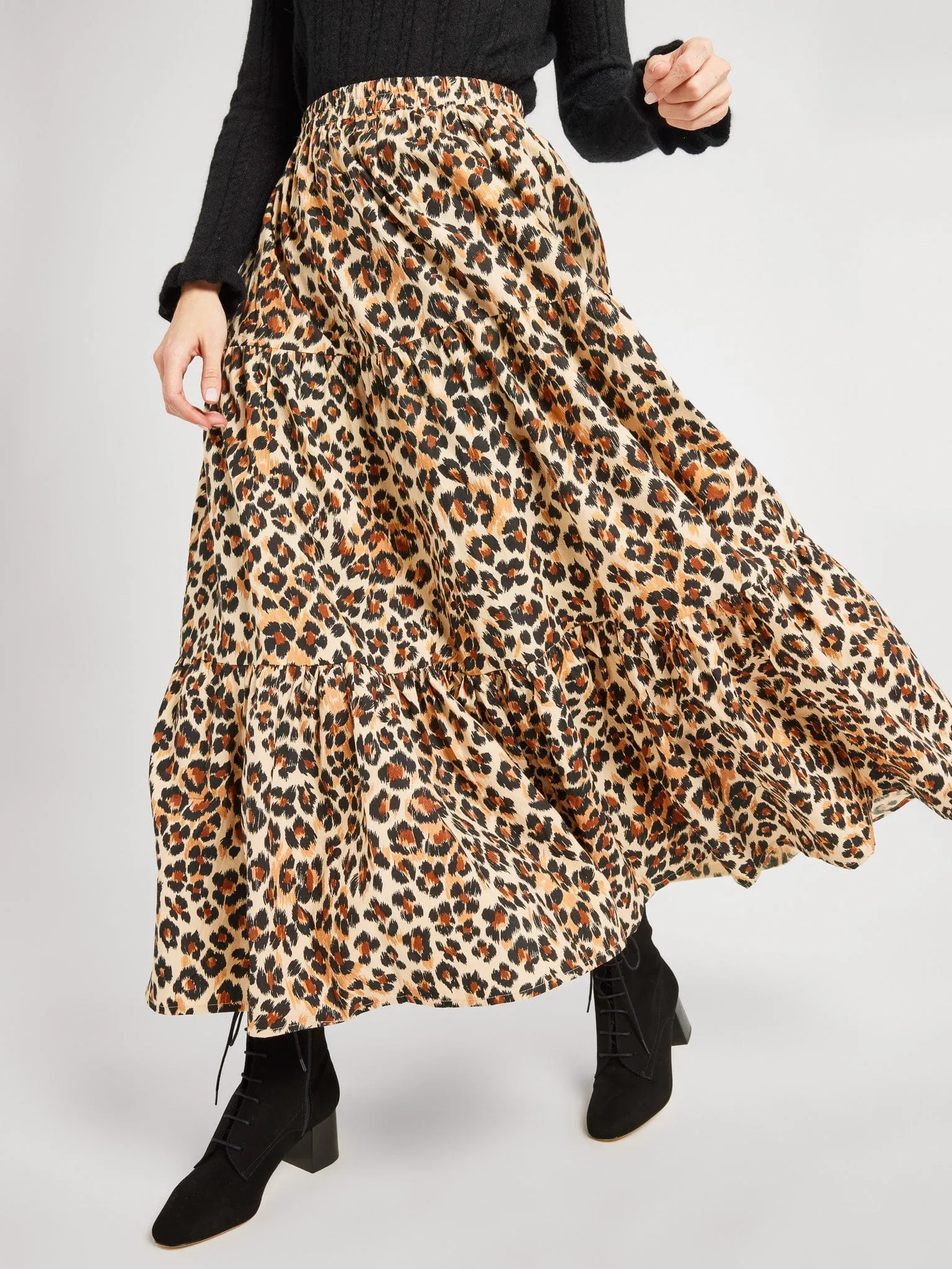 Paola Skirt in Cheetah sold by MILLE