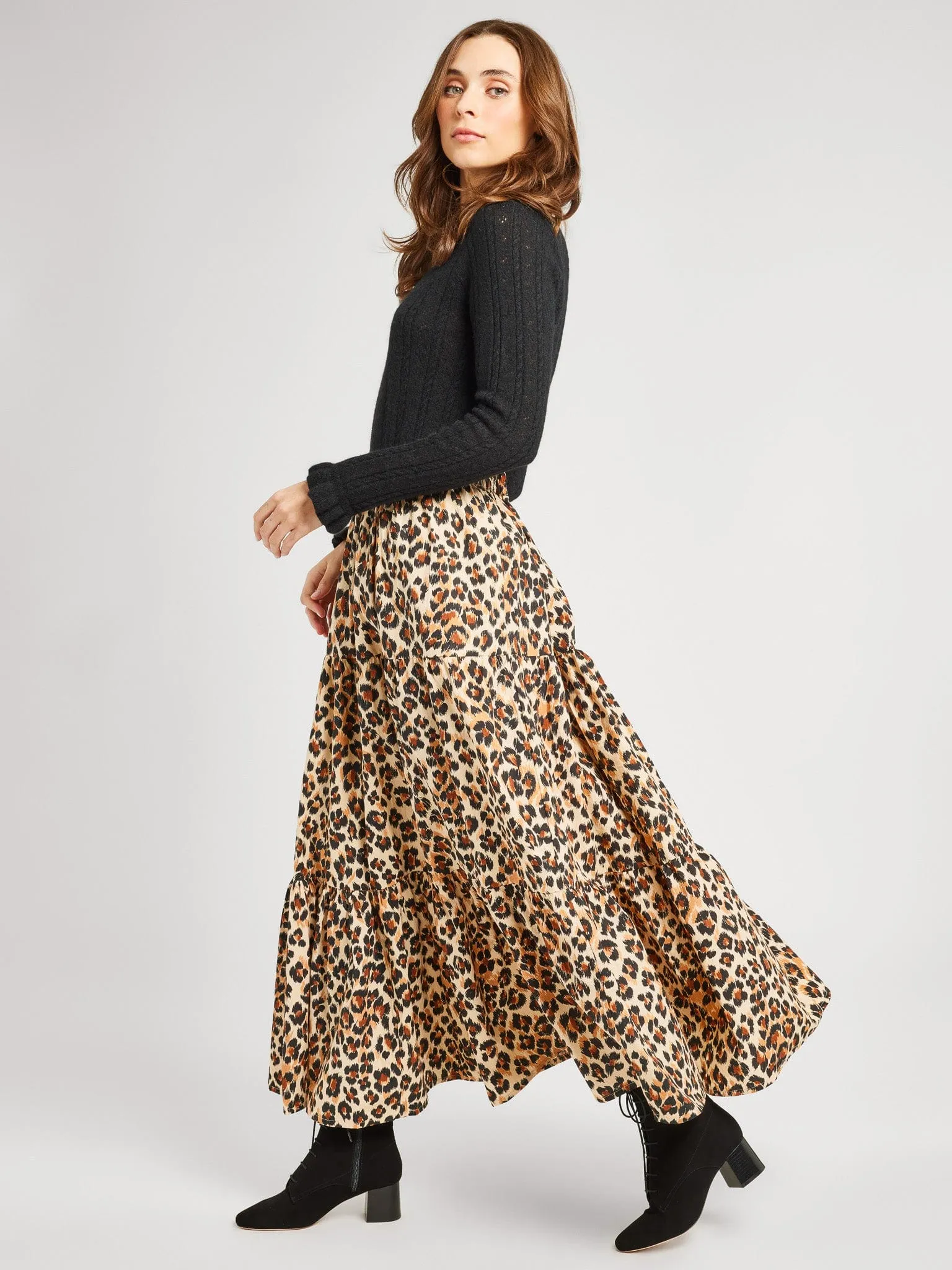 Paola Skirt in Cheetah sold by MILLE product image thumbnail 3