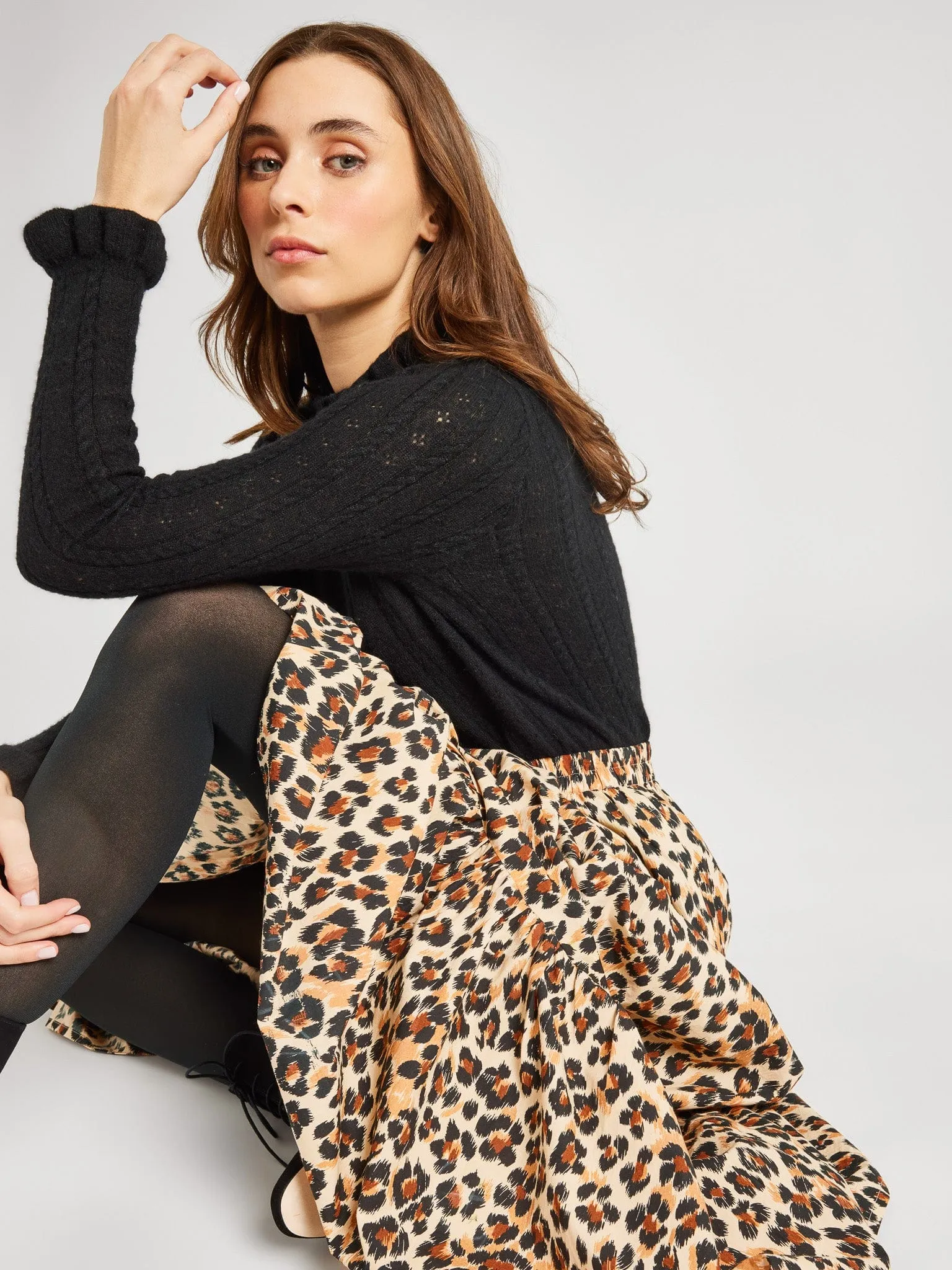 Paola Skirt in Cheetah sold by MILLE product image thumbnail 5