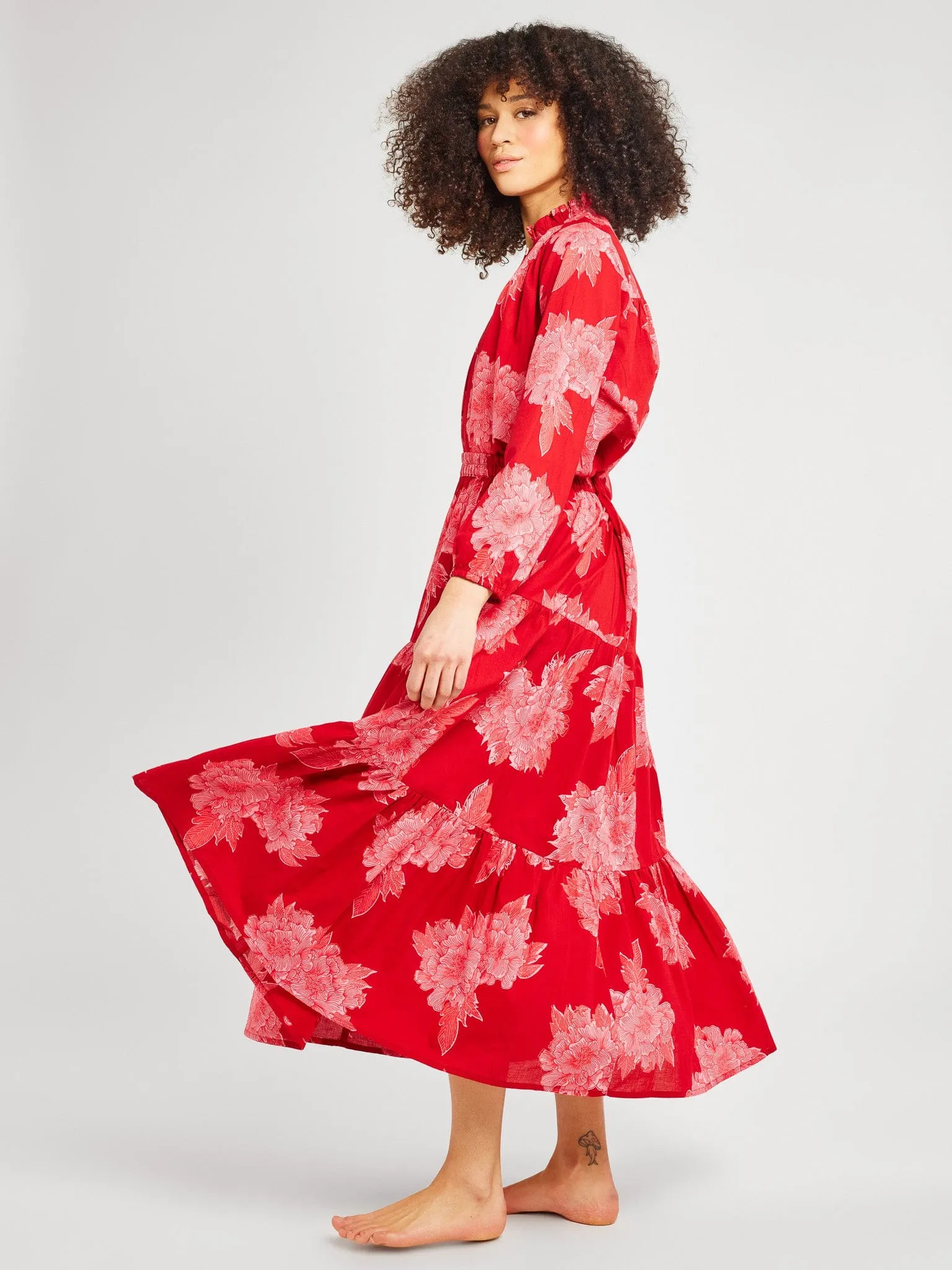 Paola Skirt in Crimson Floral sold by MILLE product image thumbnail 2