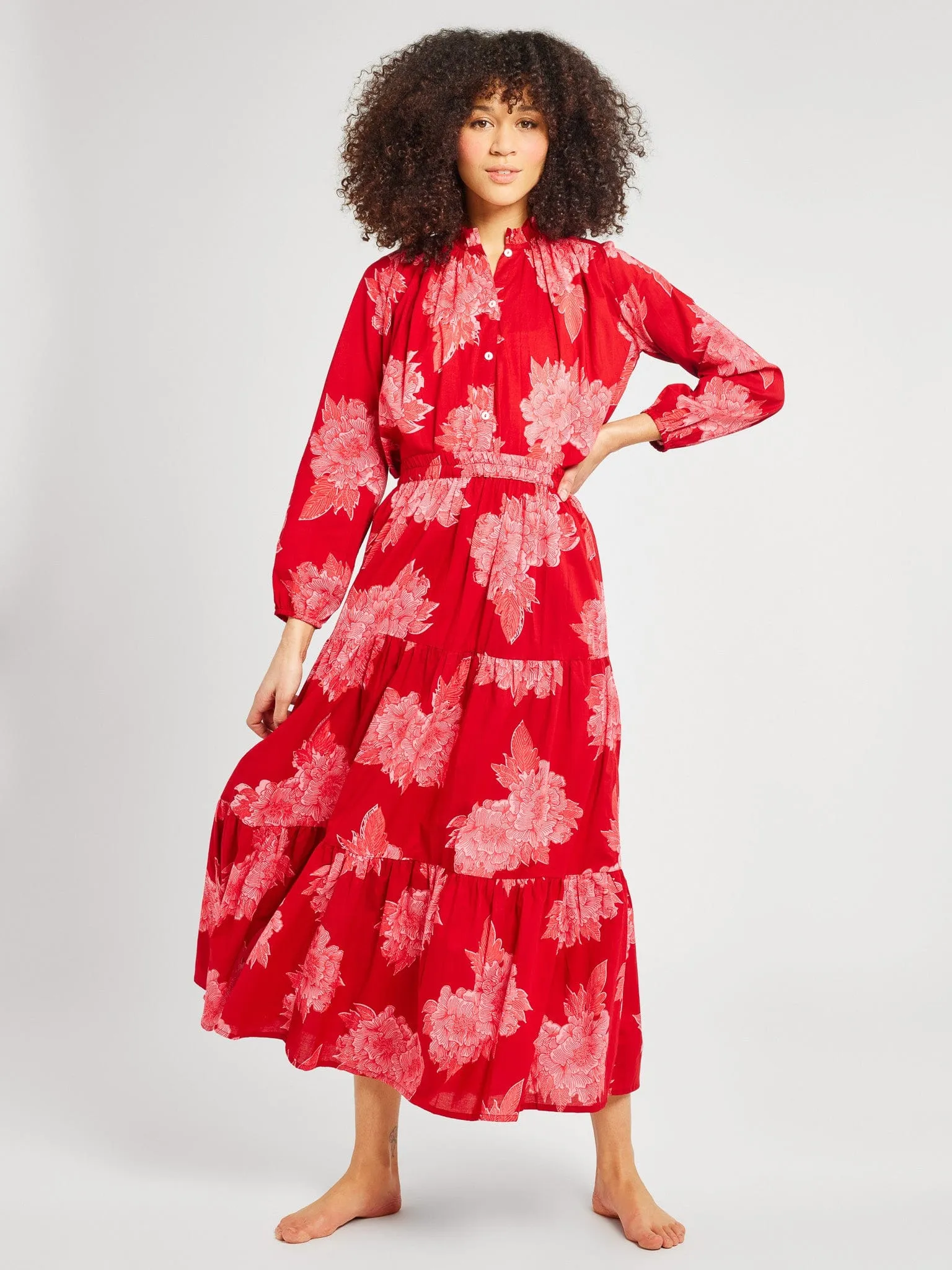 Paola Skirt in Crimson Floral sold by MILLE product image thumbnail 4