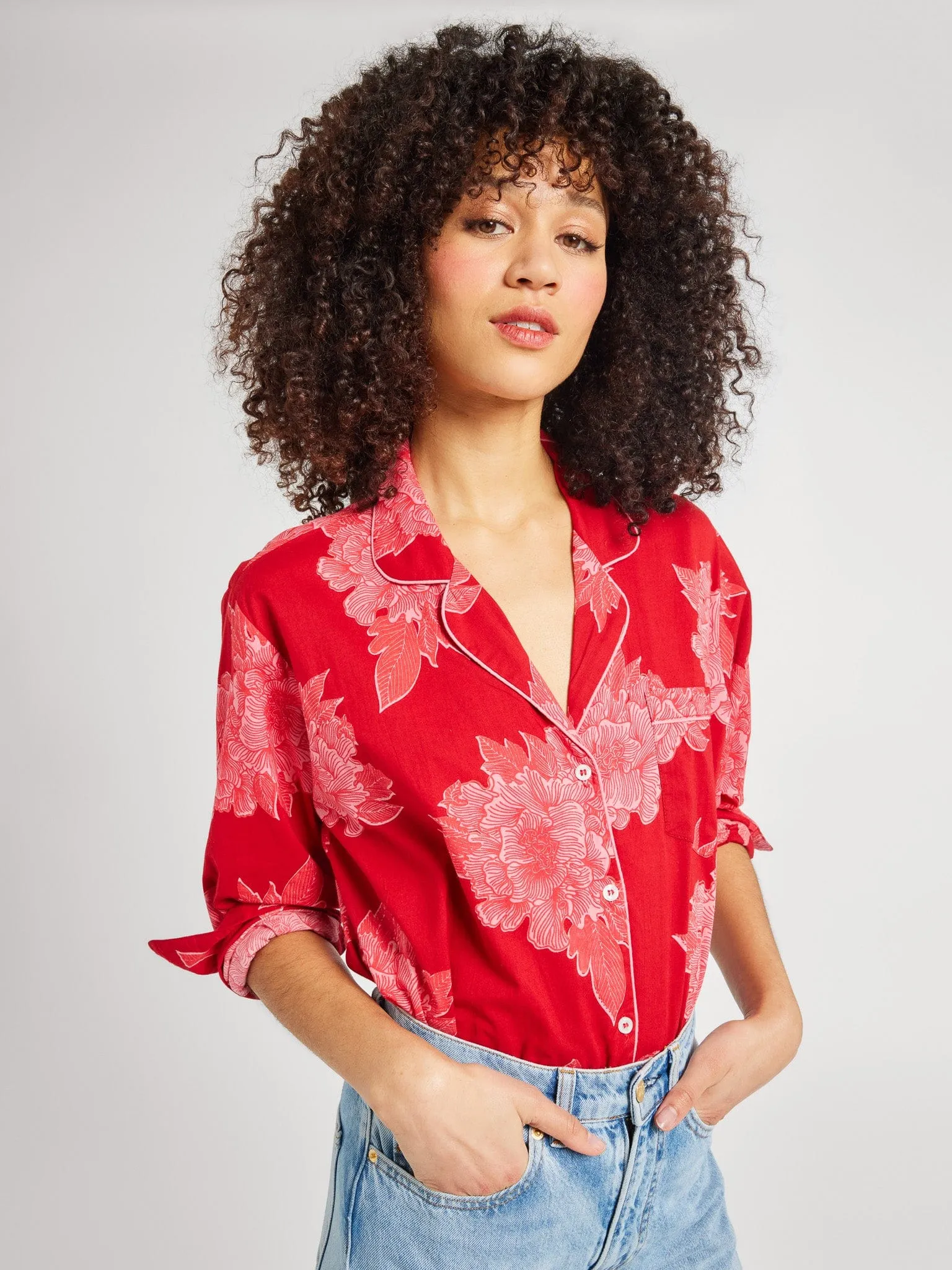 Iris Top in Crimson Floral sold by MILLE product image thumbnail 5