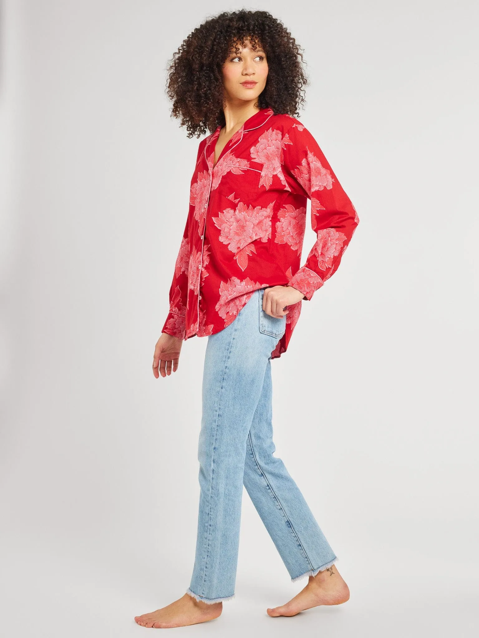 Iris Top in Crimson Floral sold by MILLE product image thumbnail 4