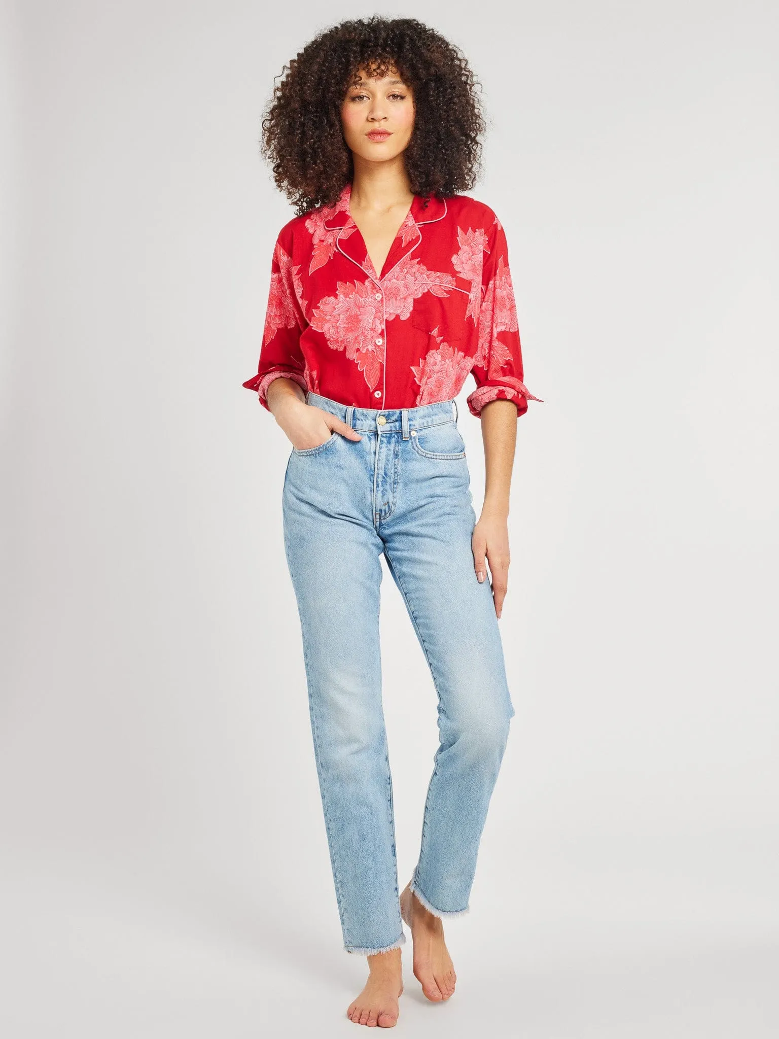 Iris Top in Crimson Floral sold by MILLE product image thumbnail 3