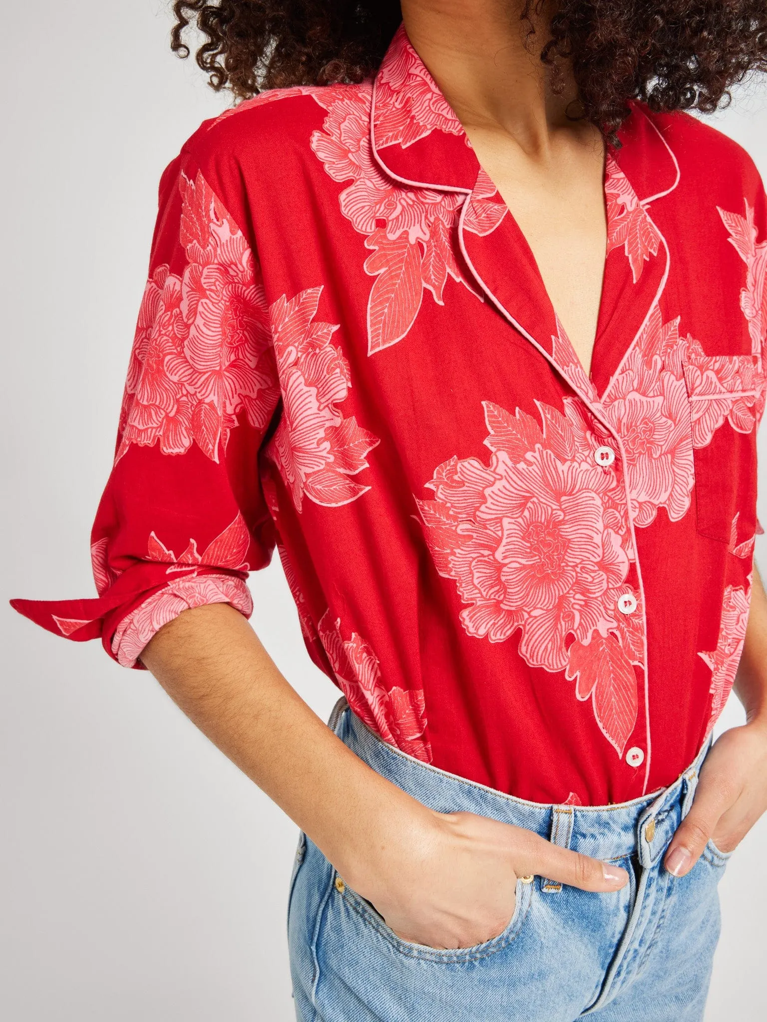 Iris Top in Crimson Floral sold by MILLE product image thumbnail 2