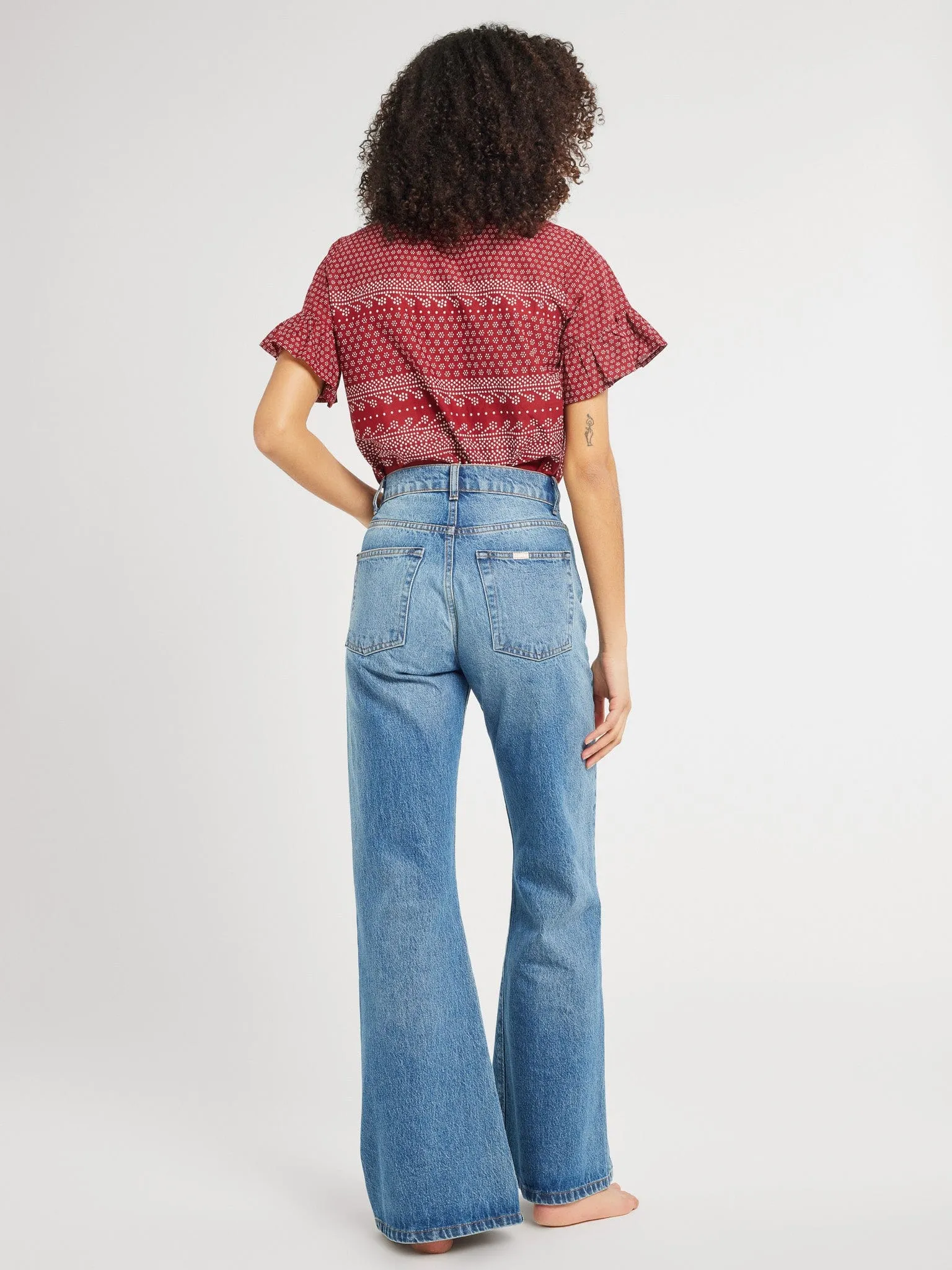 Vanessa Top in Raspberry Mosaic sold by MILLE product image thumbnail 3